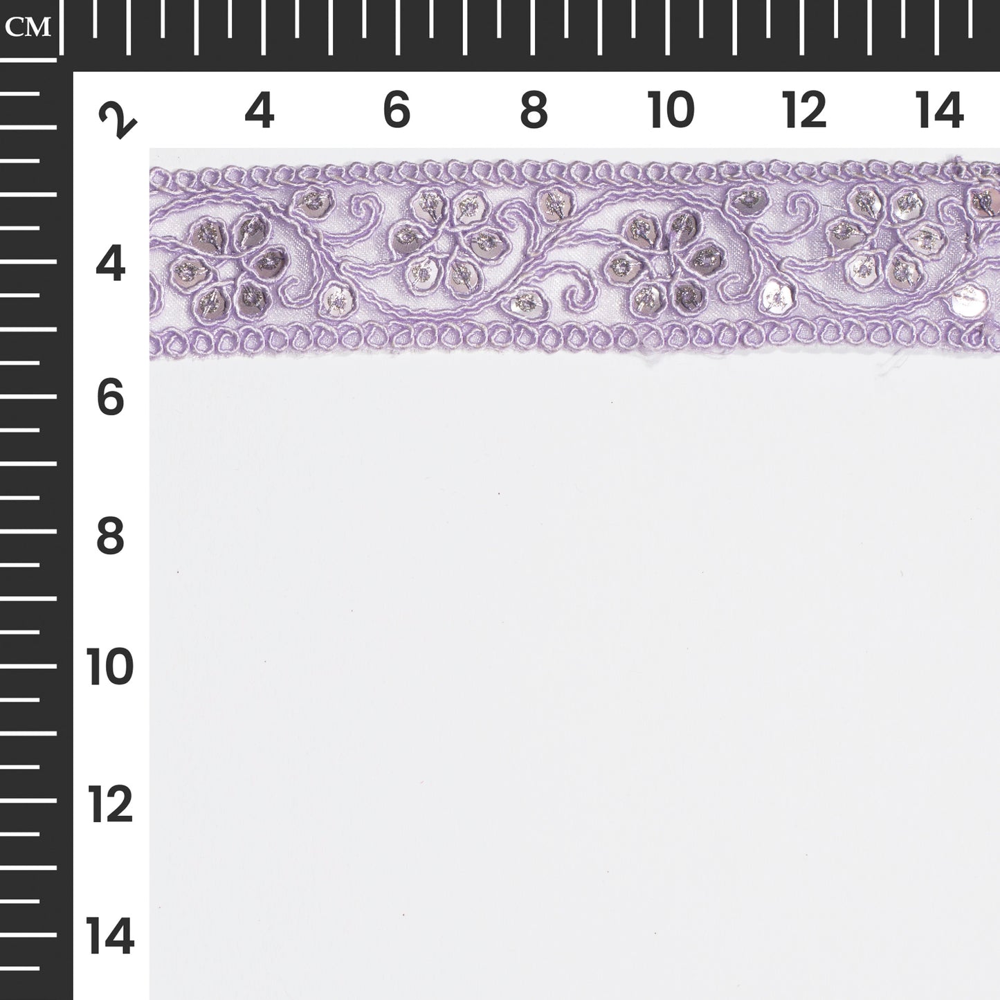 Sequins Glitter on Beautiful Pastel Purple Lace (9 Mtr)