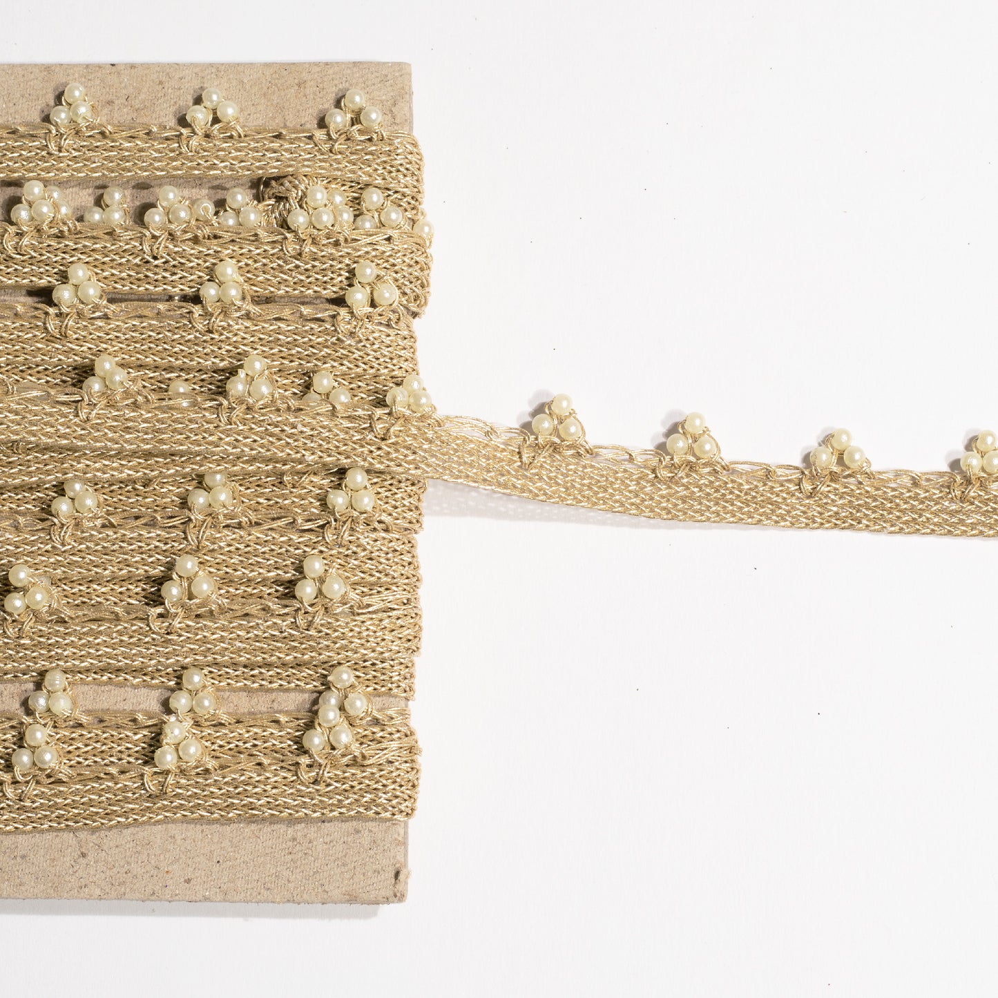 Modern Zari Thread and Pearl Work Lace (9 MTR)