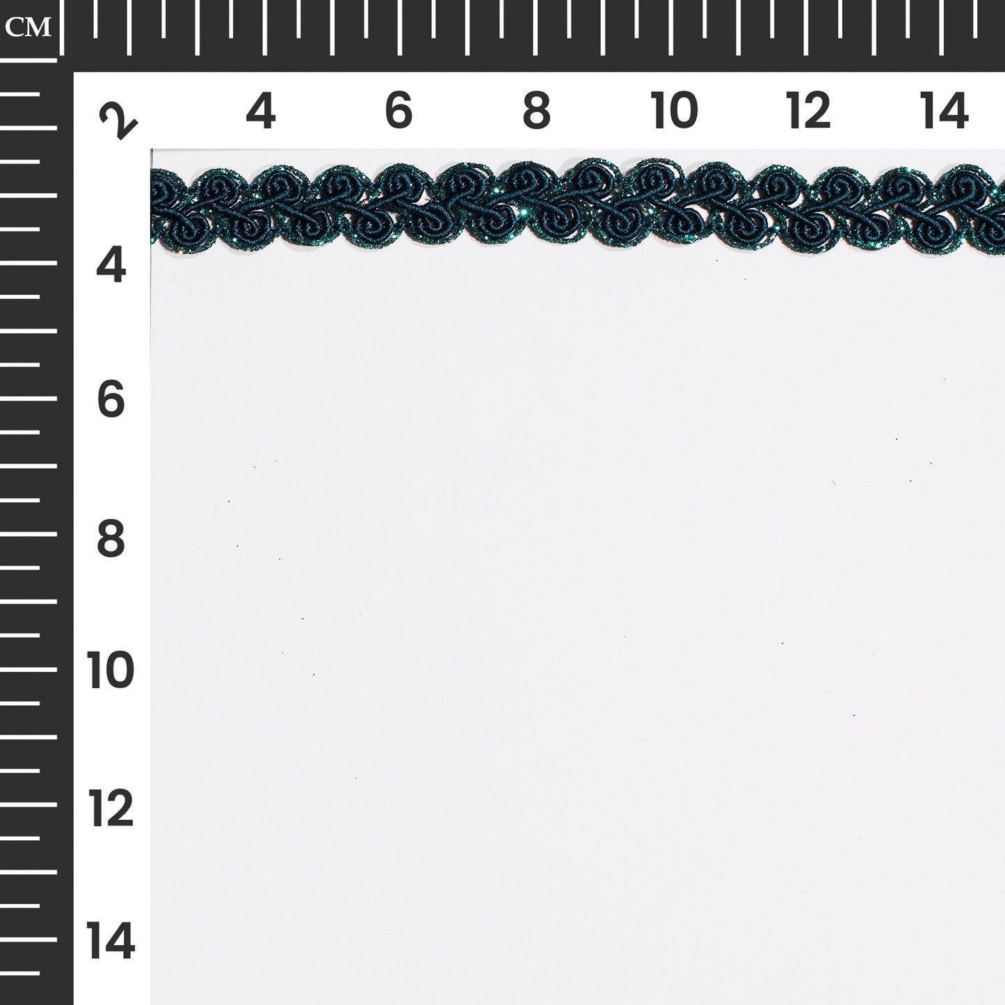 Glittering Peacock Blue Braid Lace (18 Mtr)