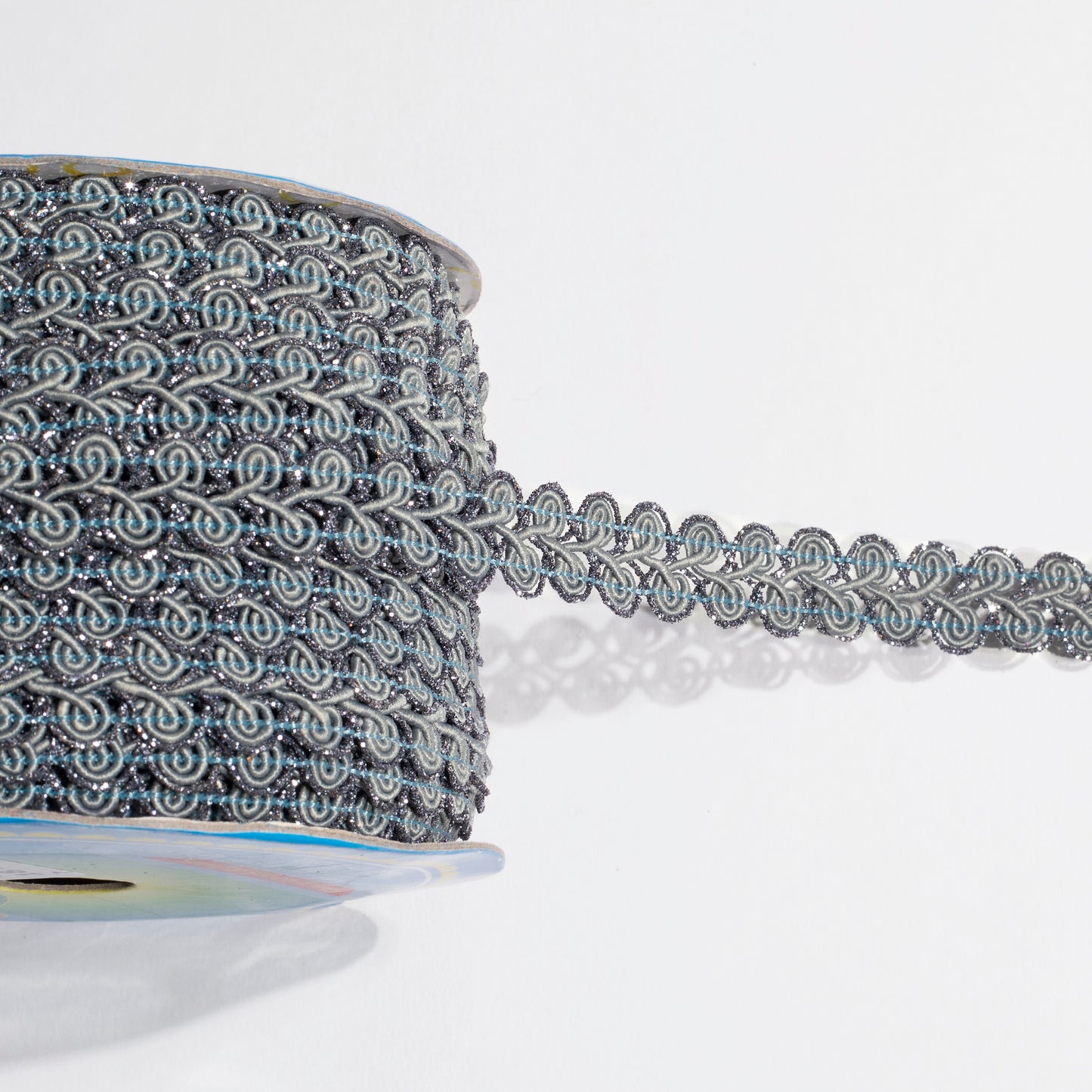 Glittering Grey Braid Lace (18 Mtr)