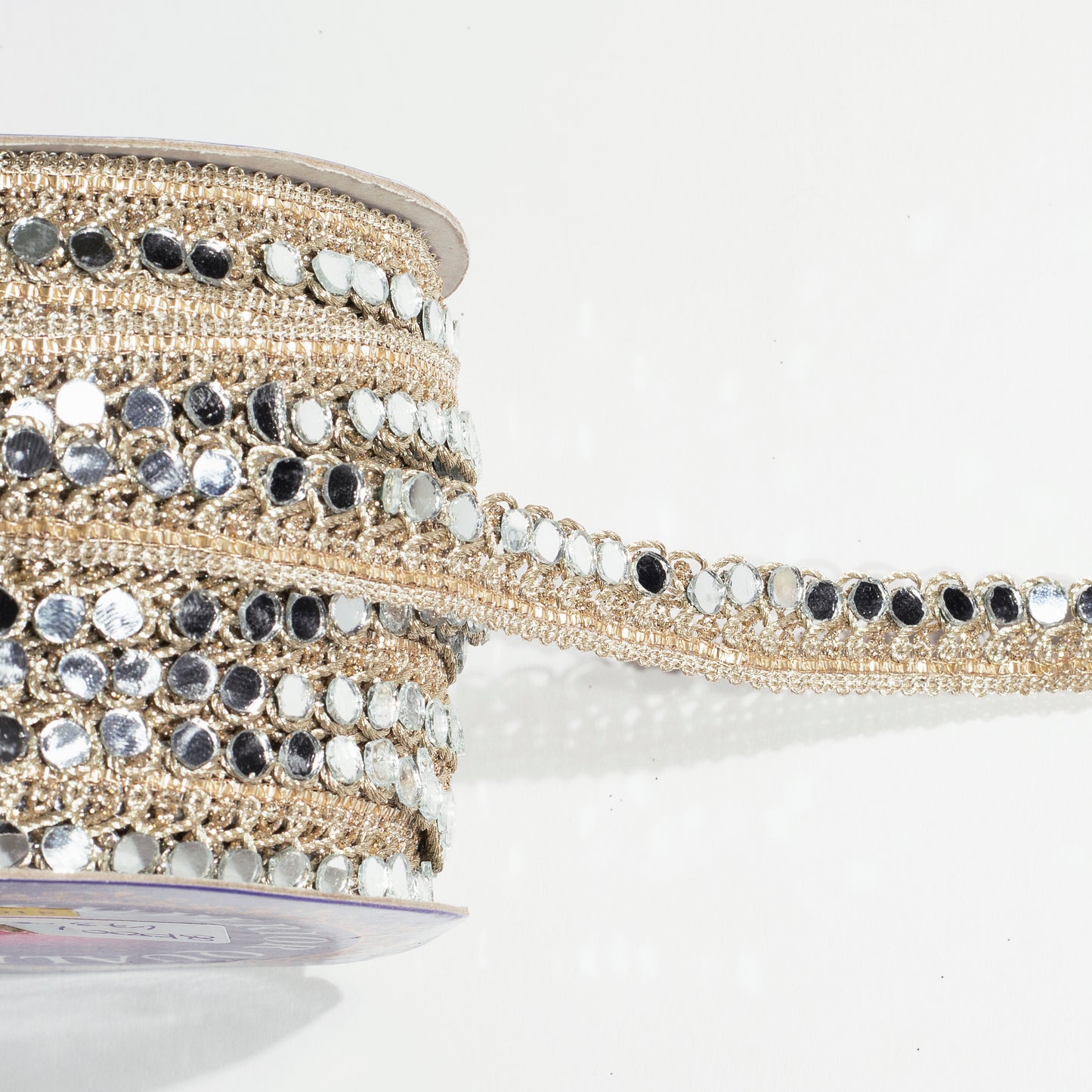 Real Mirrors Sparkle on this Exquisite Lace (9 Mtr)