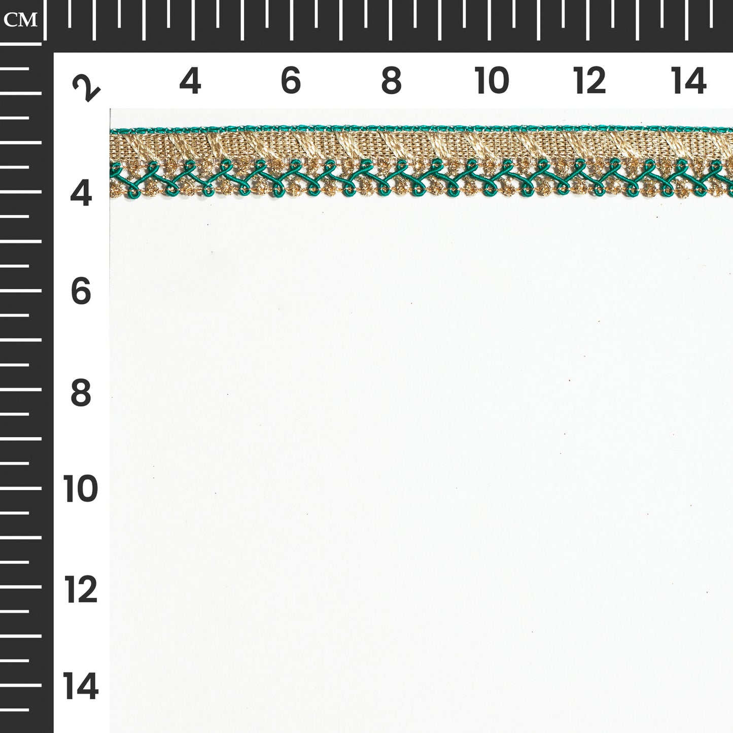 Turquoise Resham Twist in Golden Zari Lace (18 Mtr)