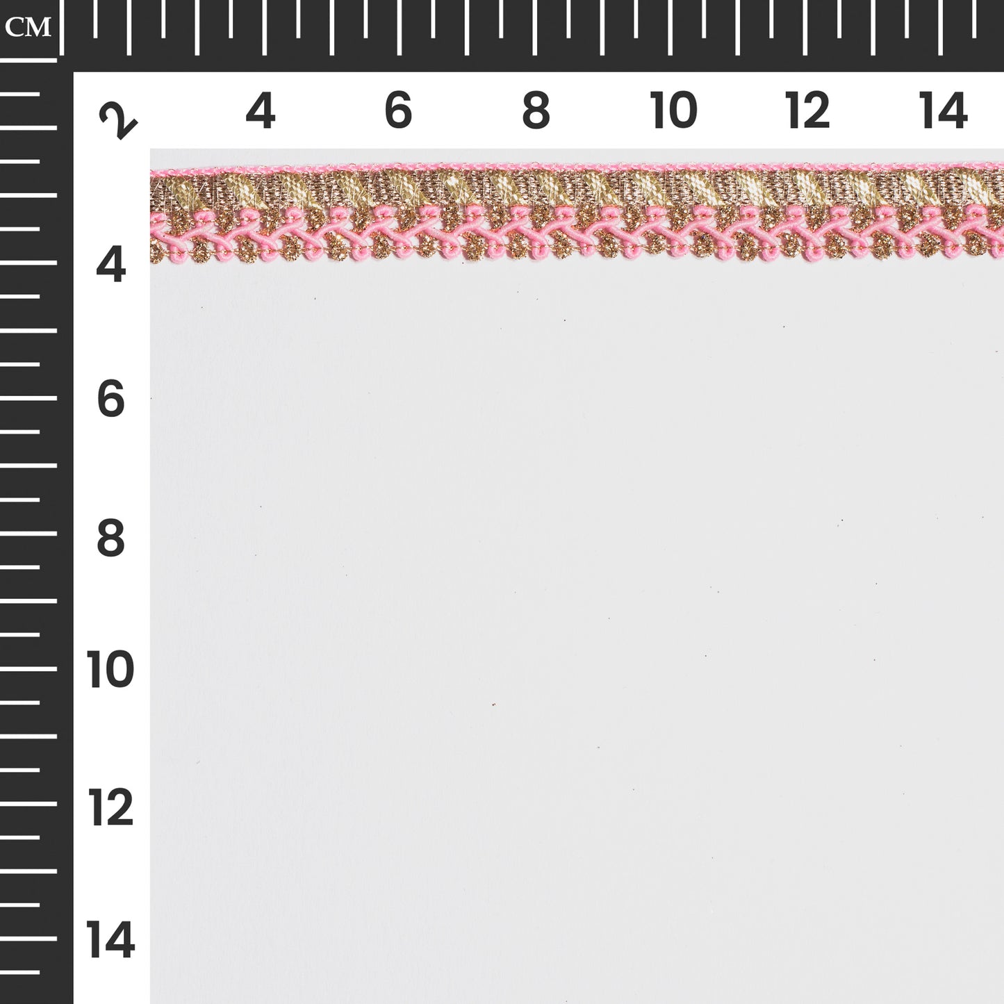Pink Resham Twist in Golden Zari Lace (18 Mtr)