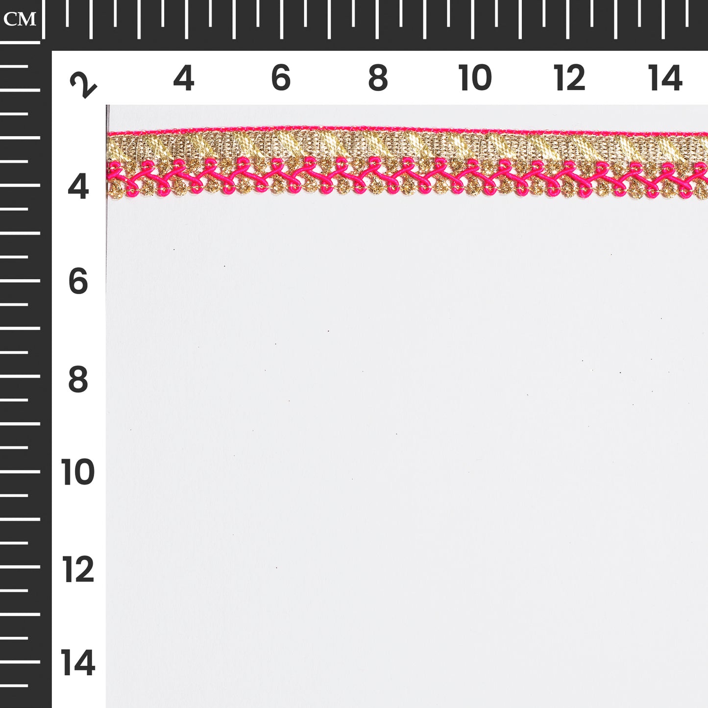 Fuchsia Resham Twist in Golden Zari Lace (18 Mtr)