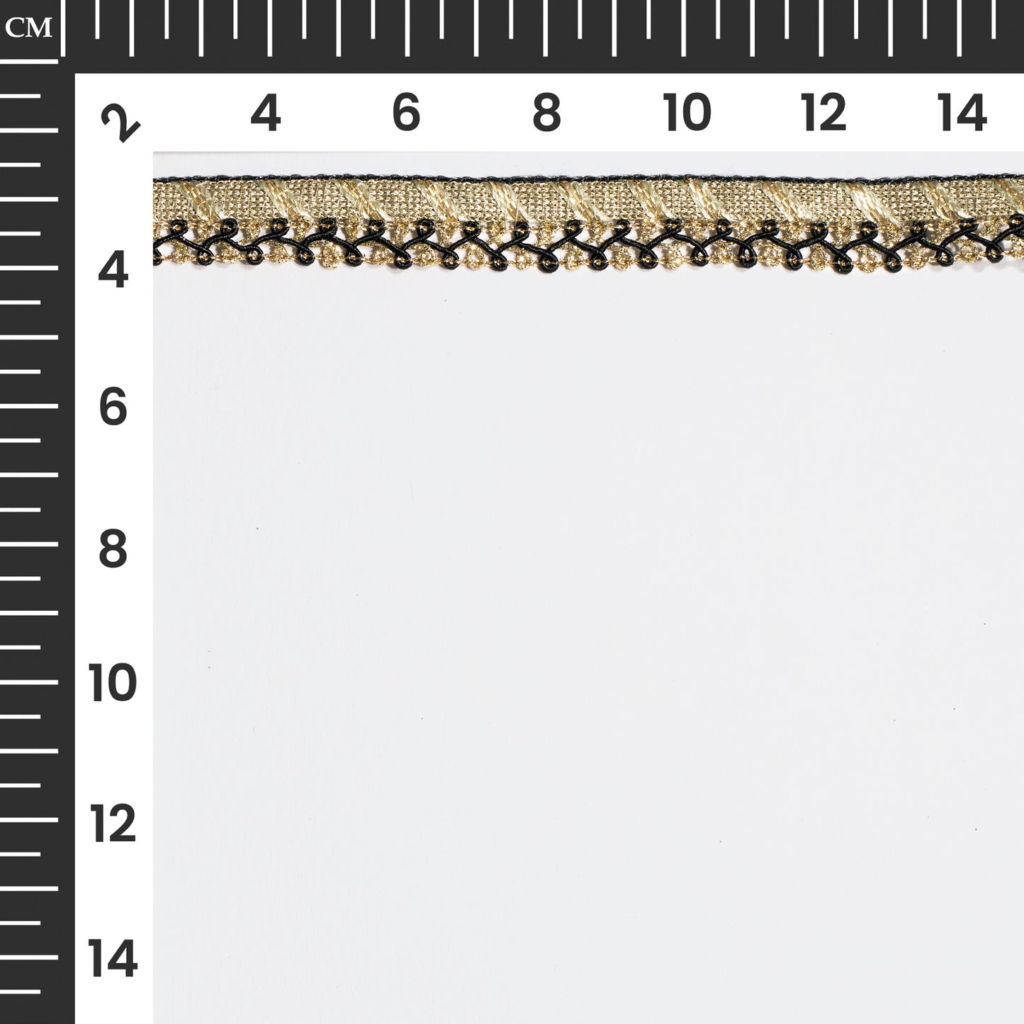 Black Resham Twist in Golden Zari Lace (18 Mtr)