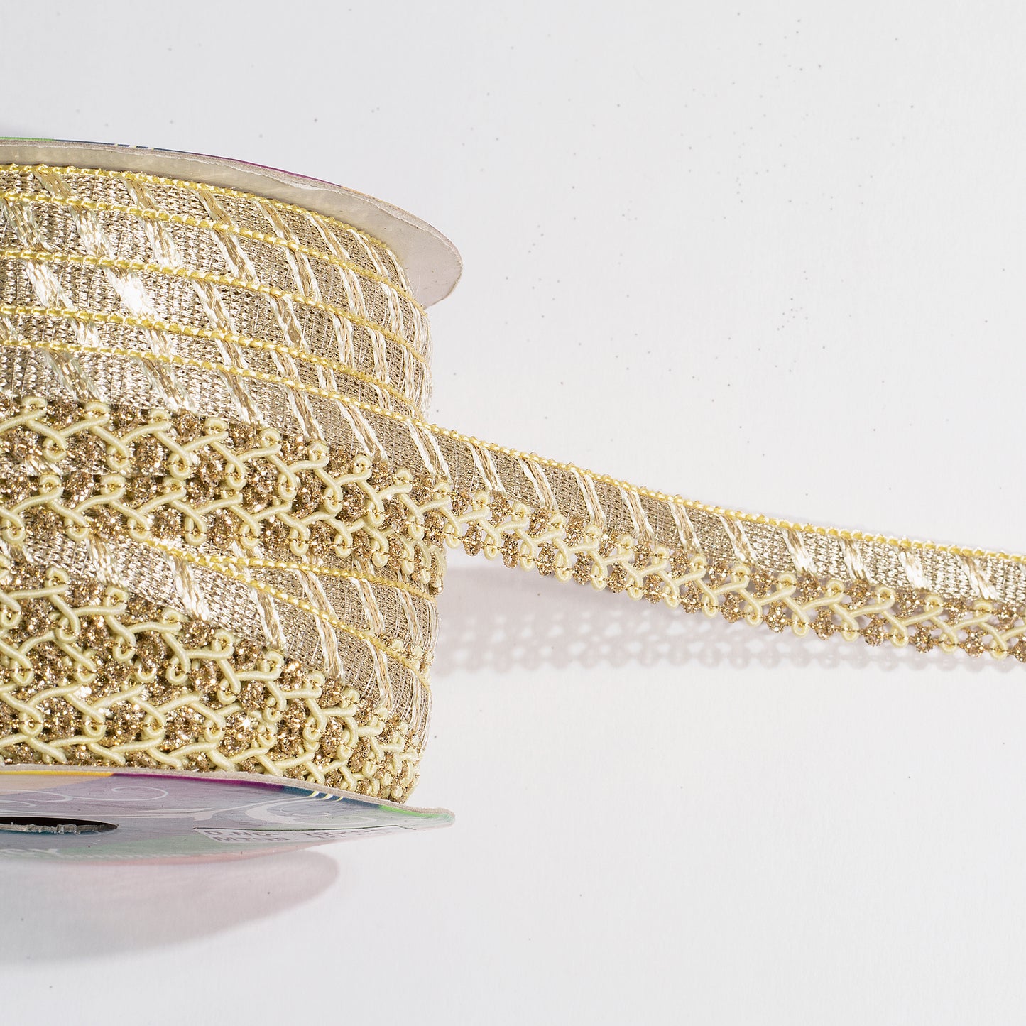 Cream Resham Twist in Golden Zari Lace (18 Mtr)