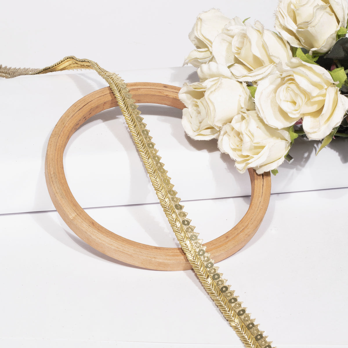 Twist of Sequins with Gota Patti in Chord Lace (9 Mtr)