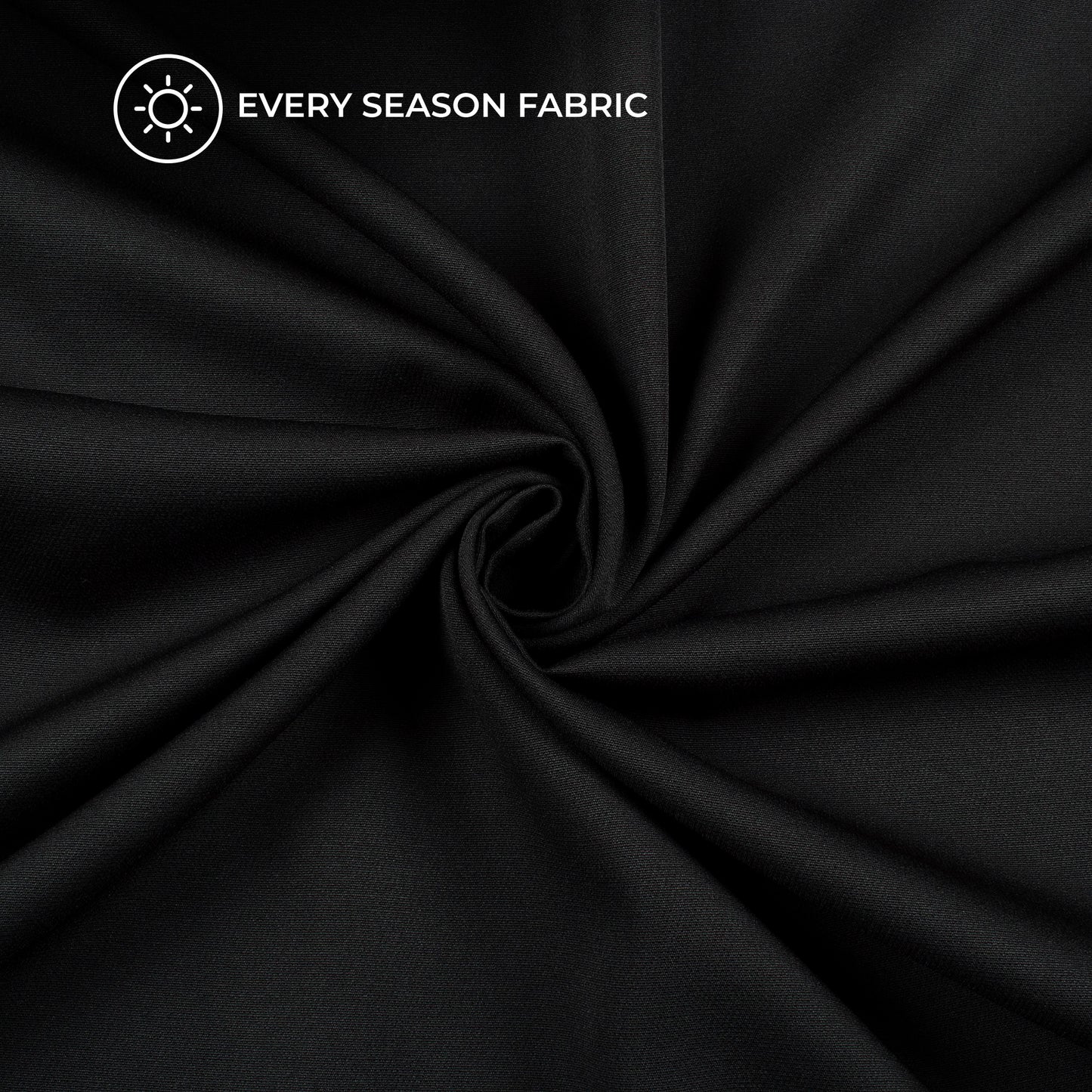 Black Plain Banana Crepe Fabric (Width 58 Inches)