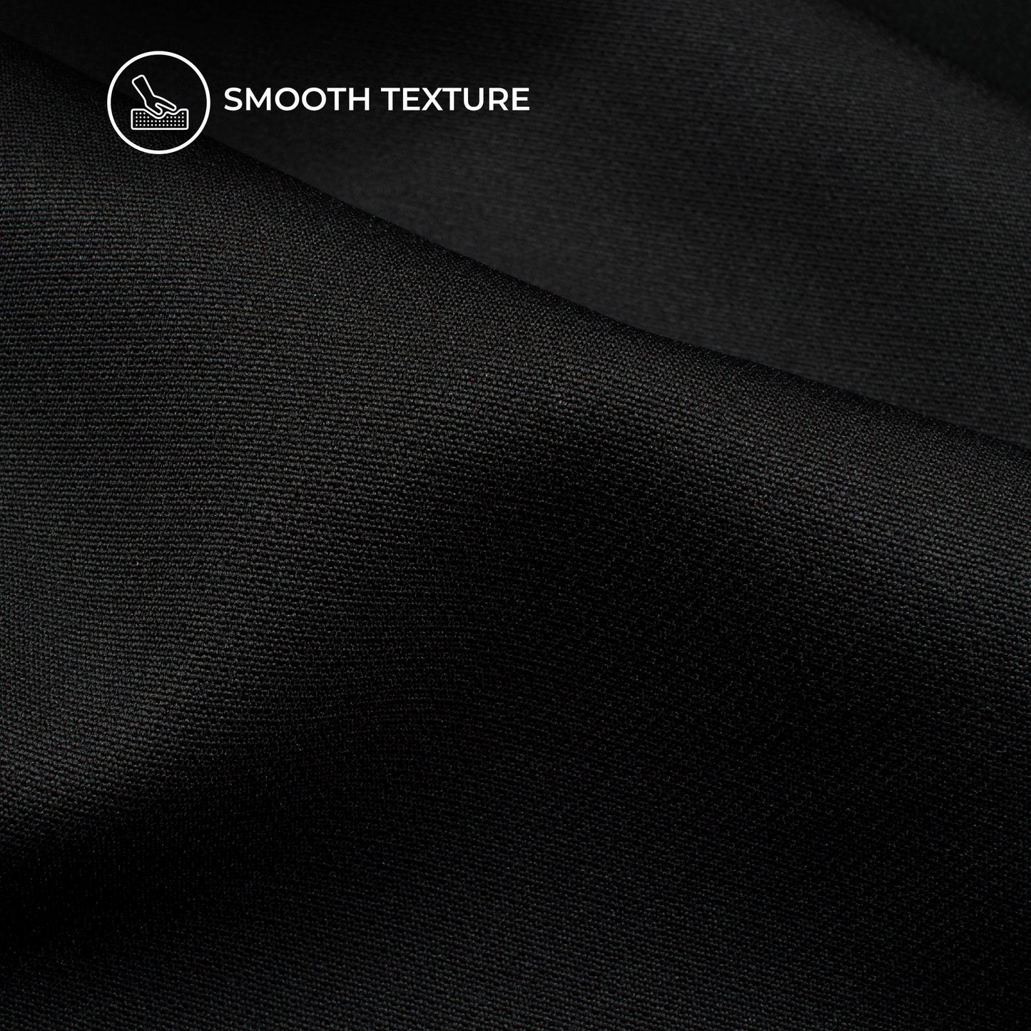 Black Plain Banana Crepe Fabric (Width 58 Inches)