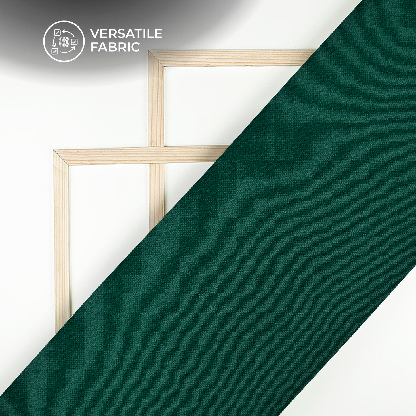Teal Green Plain Banana Crepe Fabric (Width 58 Inches)