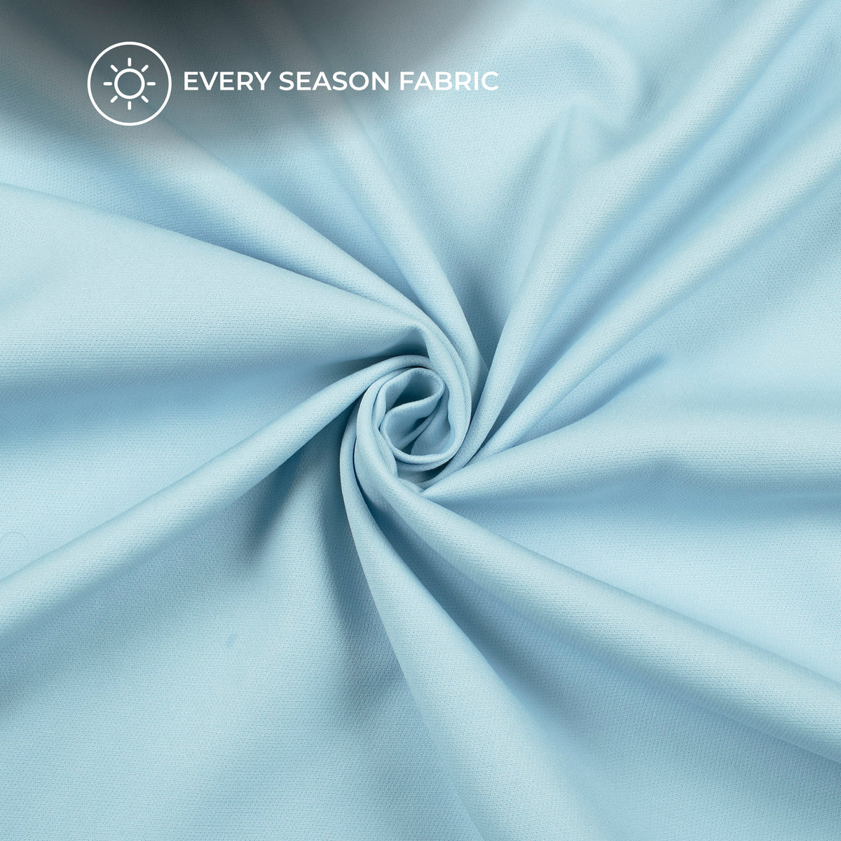 Sky Blue Plain Banana Crepe Fabric (Width 58 Inches)