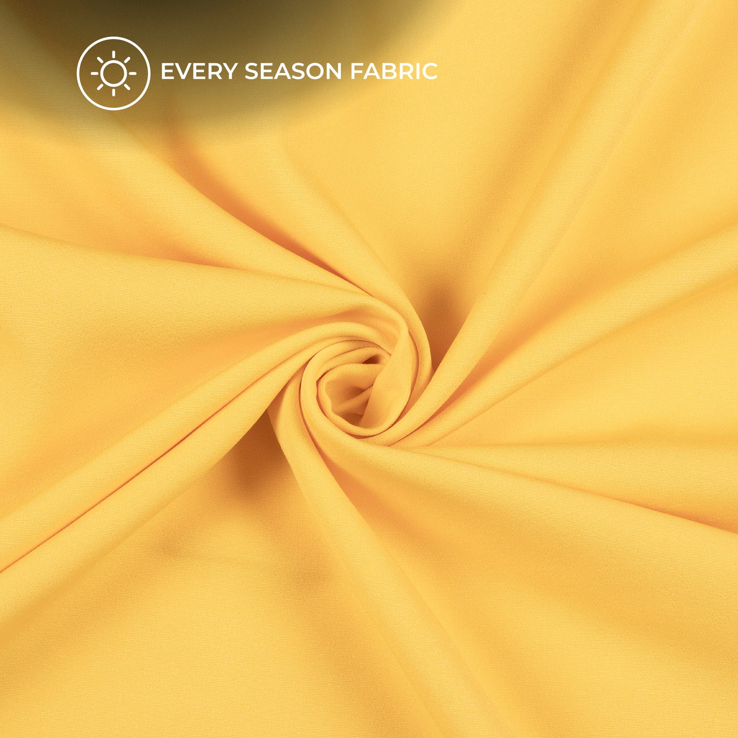 Yellow Plain Banana Crepe Fabric (Width 58 Inches)