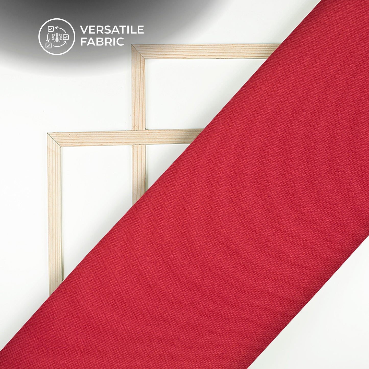 Red Plain Banana Crepe Fabric (Width 58 Inches)