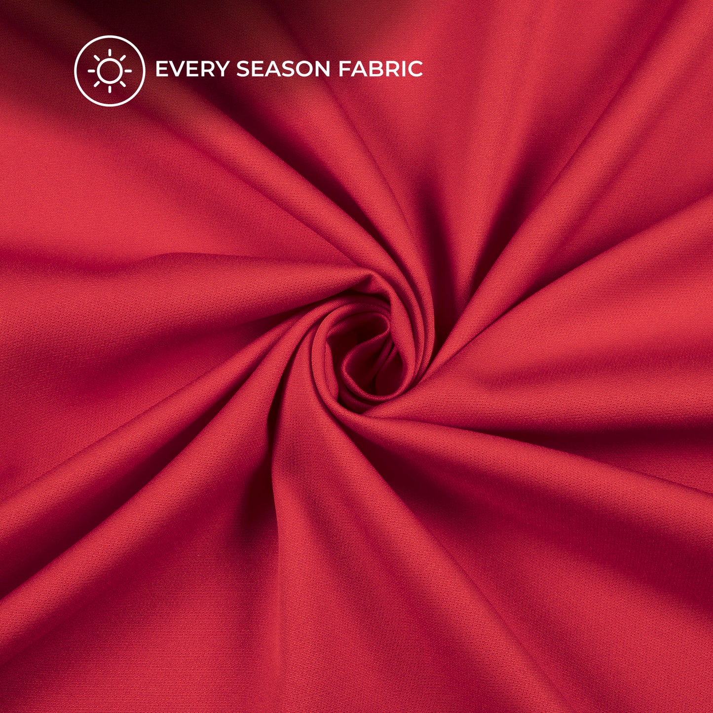 Red Plain Banana Crepe Fabric (Width 58 Inches)