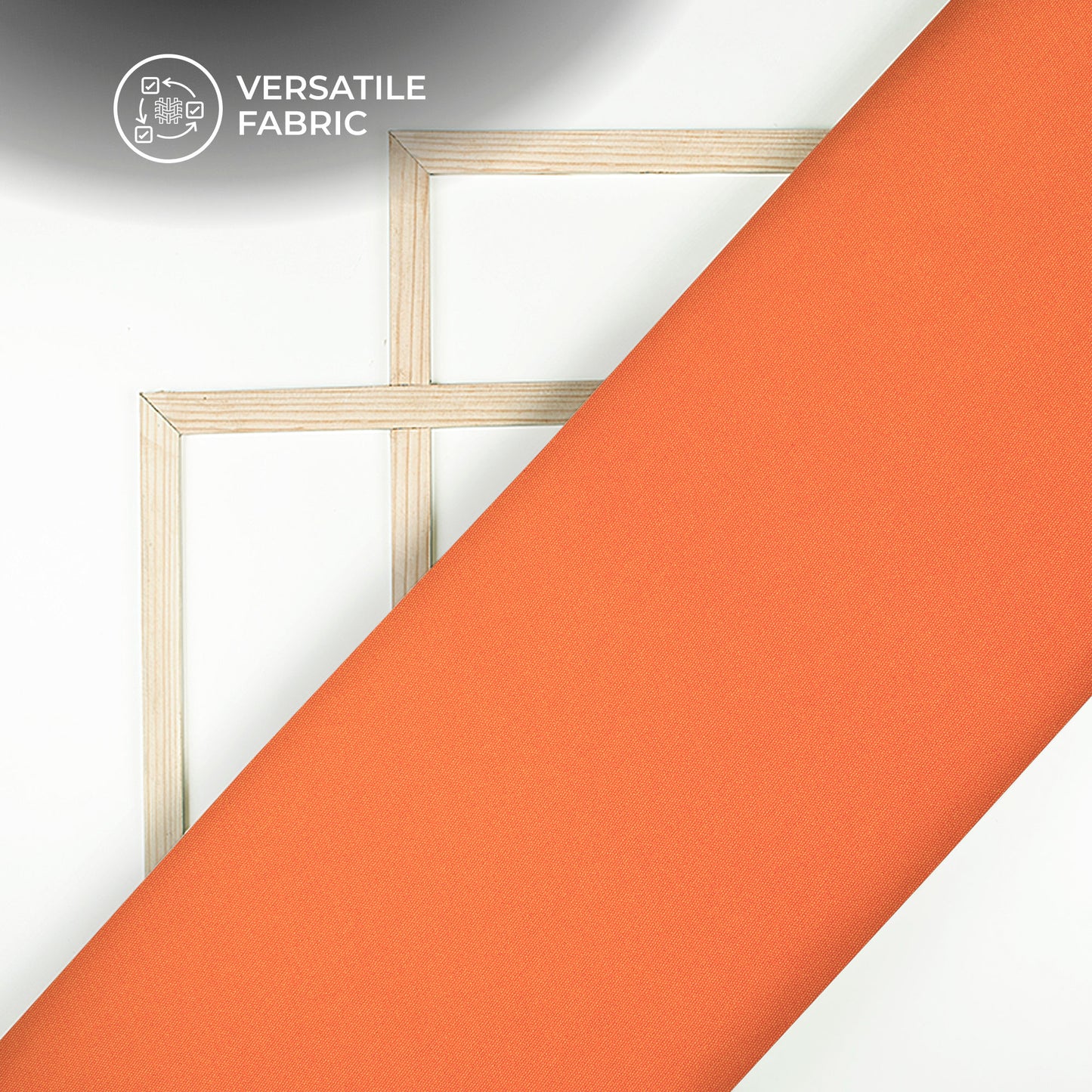 Orange Plain Banana Crepe Fabric (Width 58 Inches)