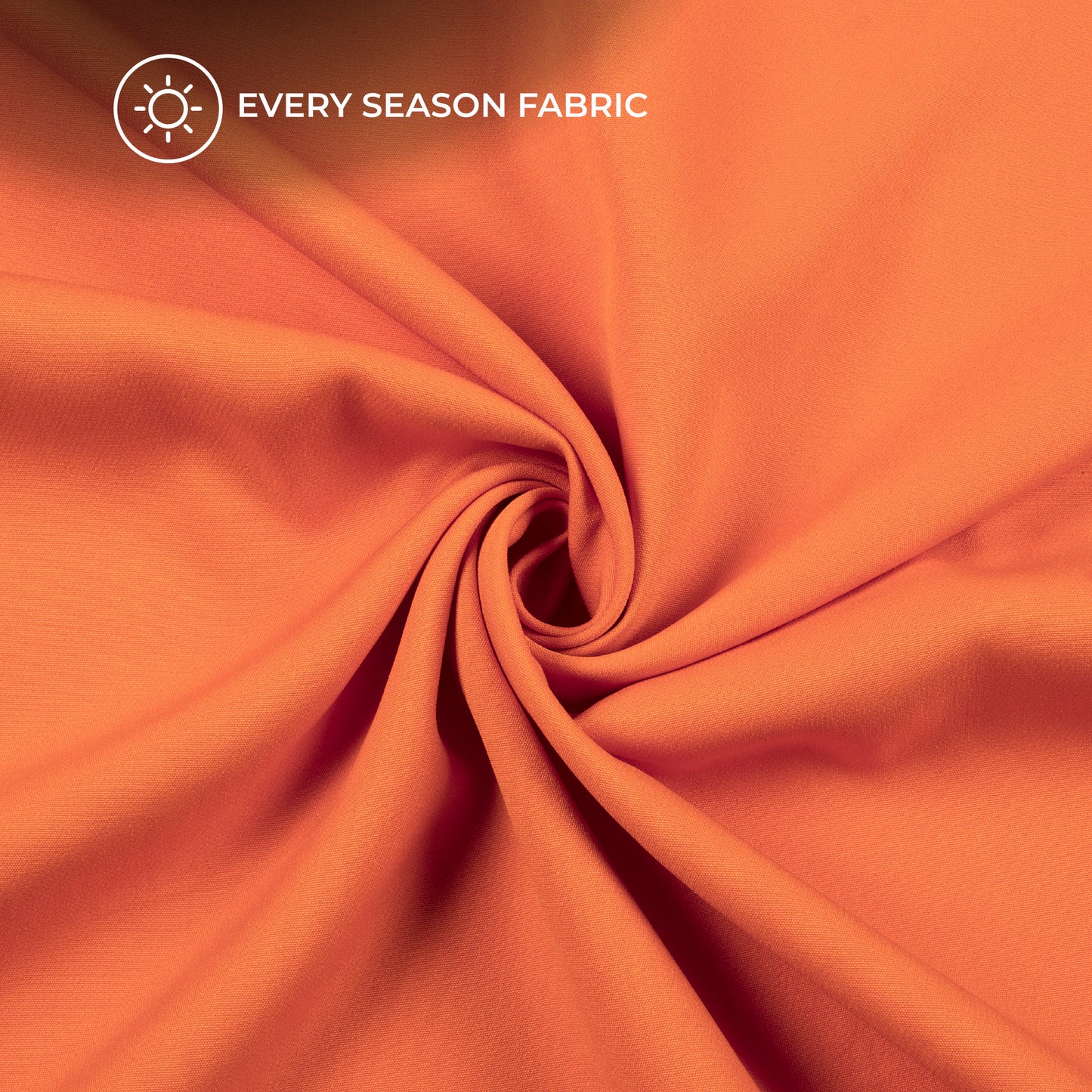 Orange Plain Banana Crepe Fabric (Width 58 Inches)