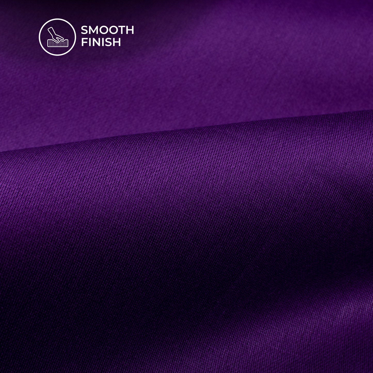 Midnight Purple Plain Glazed Cotton Fabric