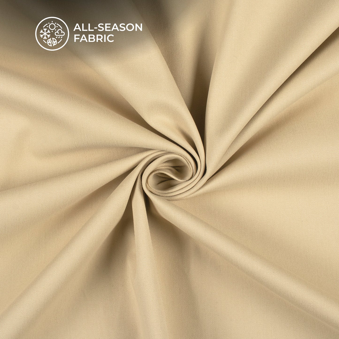 Oat Beige Plain Flexi Lycra Fabric (Width 56 Inches)