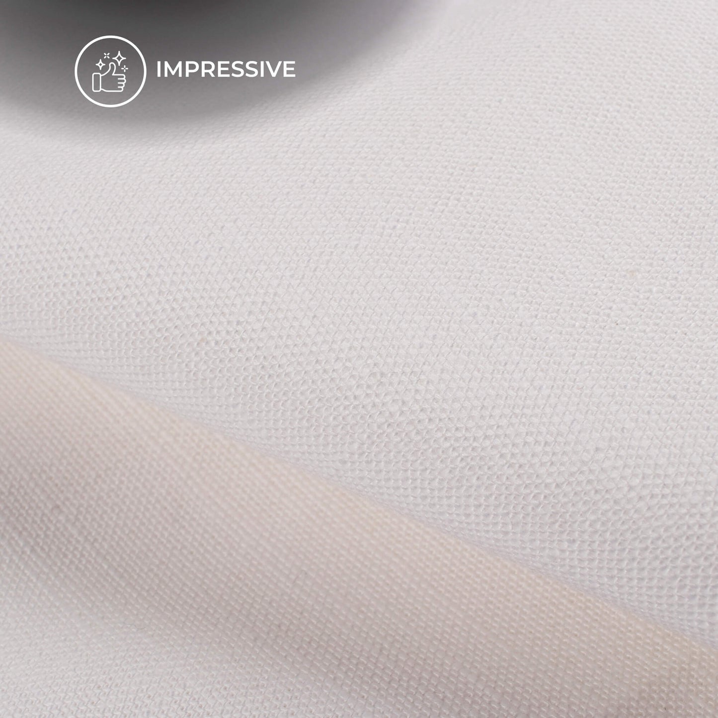 White Plain Textured Linen Slub Fabric (Width 54 Inches)