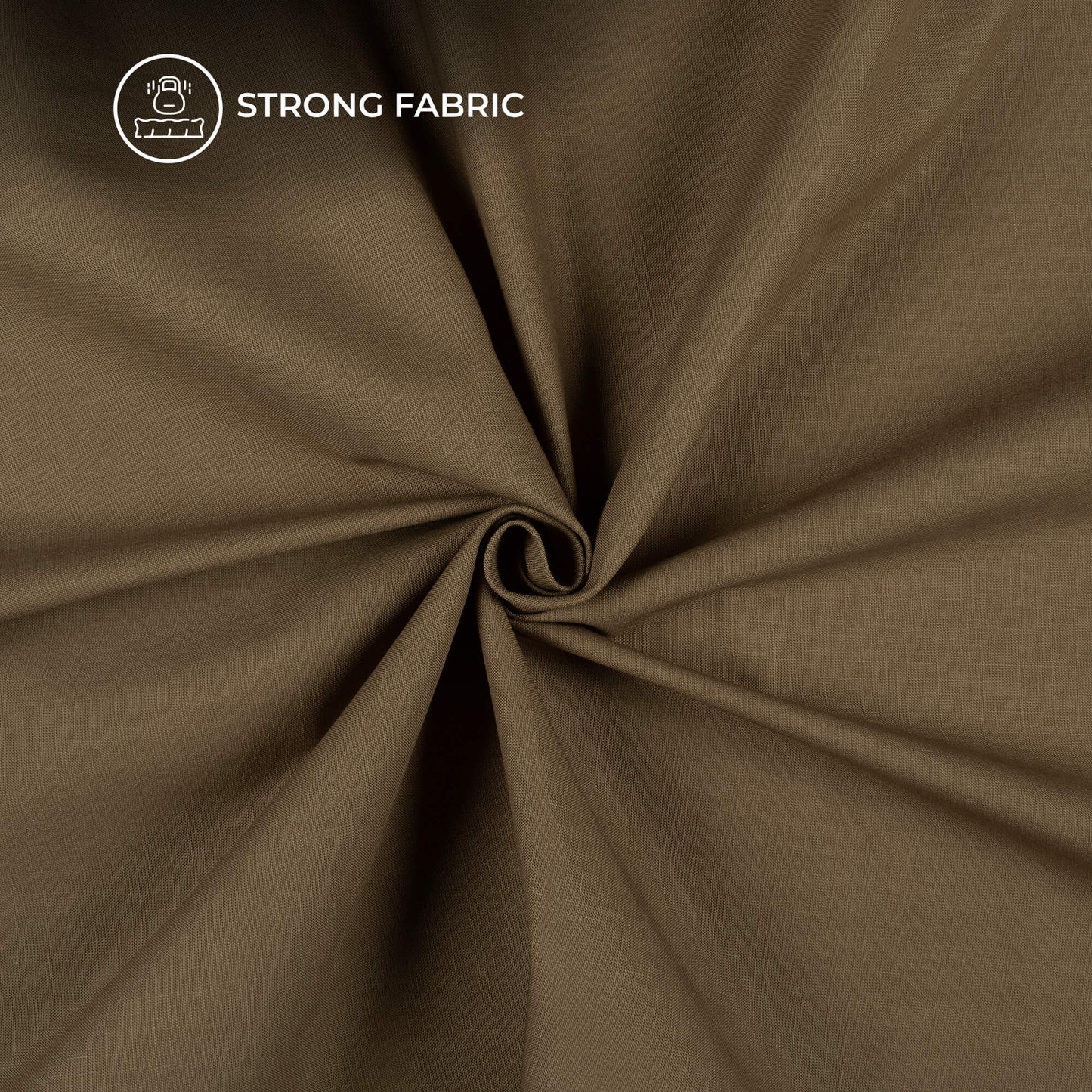 Brown Plain Textured Linen Slub Fabric  (Width 54 Inches)