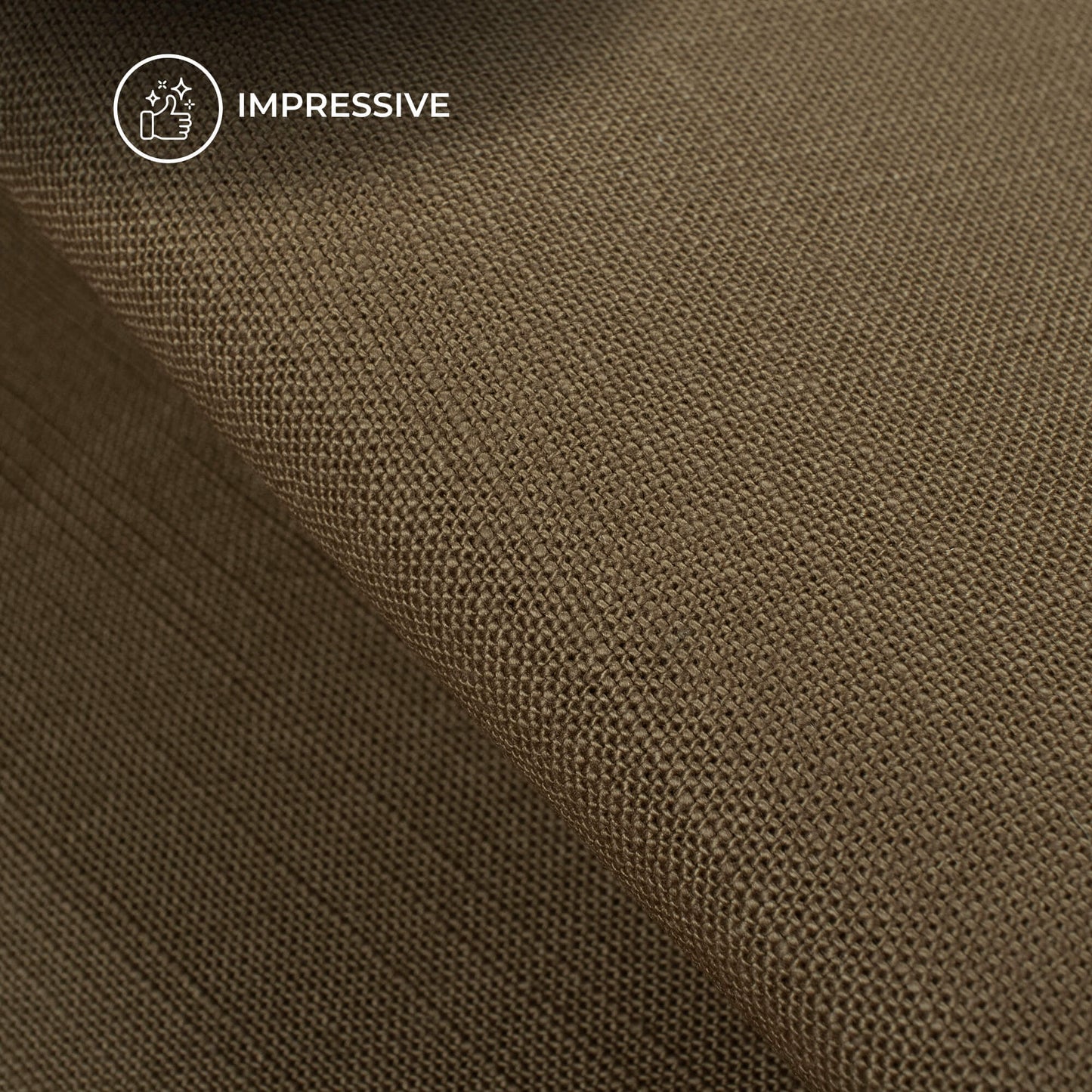 Brown Plain Textured Linen Slub Fabric  (Width 54 Inches)