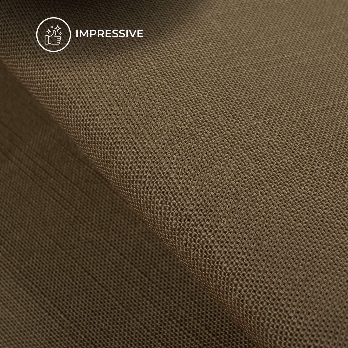 Brown Plain Textured Linen Slub Fabric (Width 54 Inches)