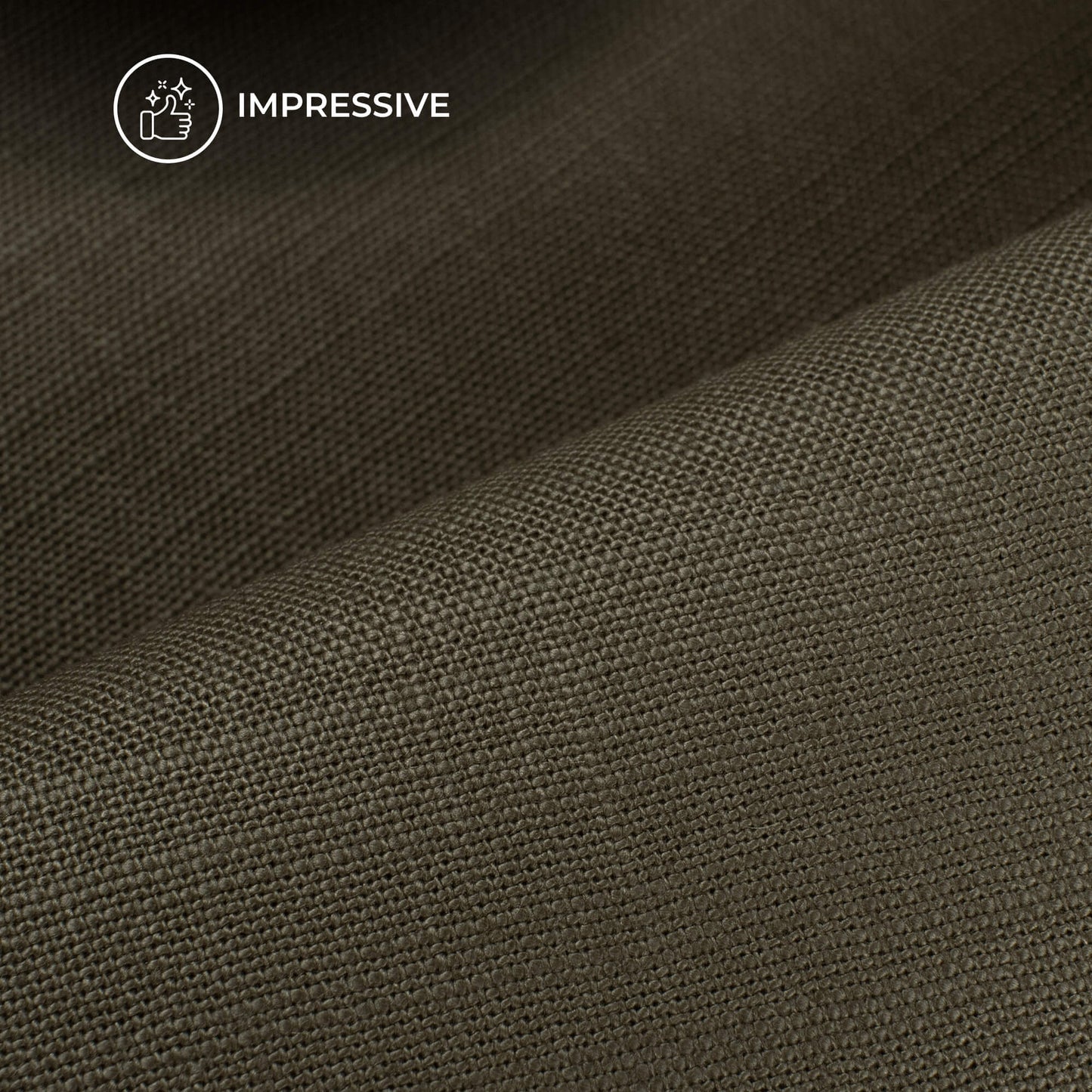 Olive Green Plain Textured Linen Slub Fabric (Width 54 Inches)