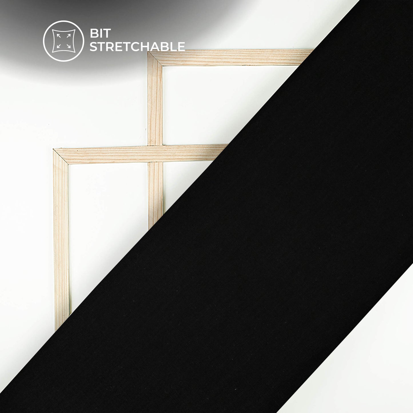 Black Plain Textured Linen Slub Fabric (Width 54 Inches)