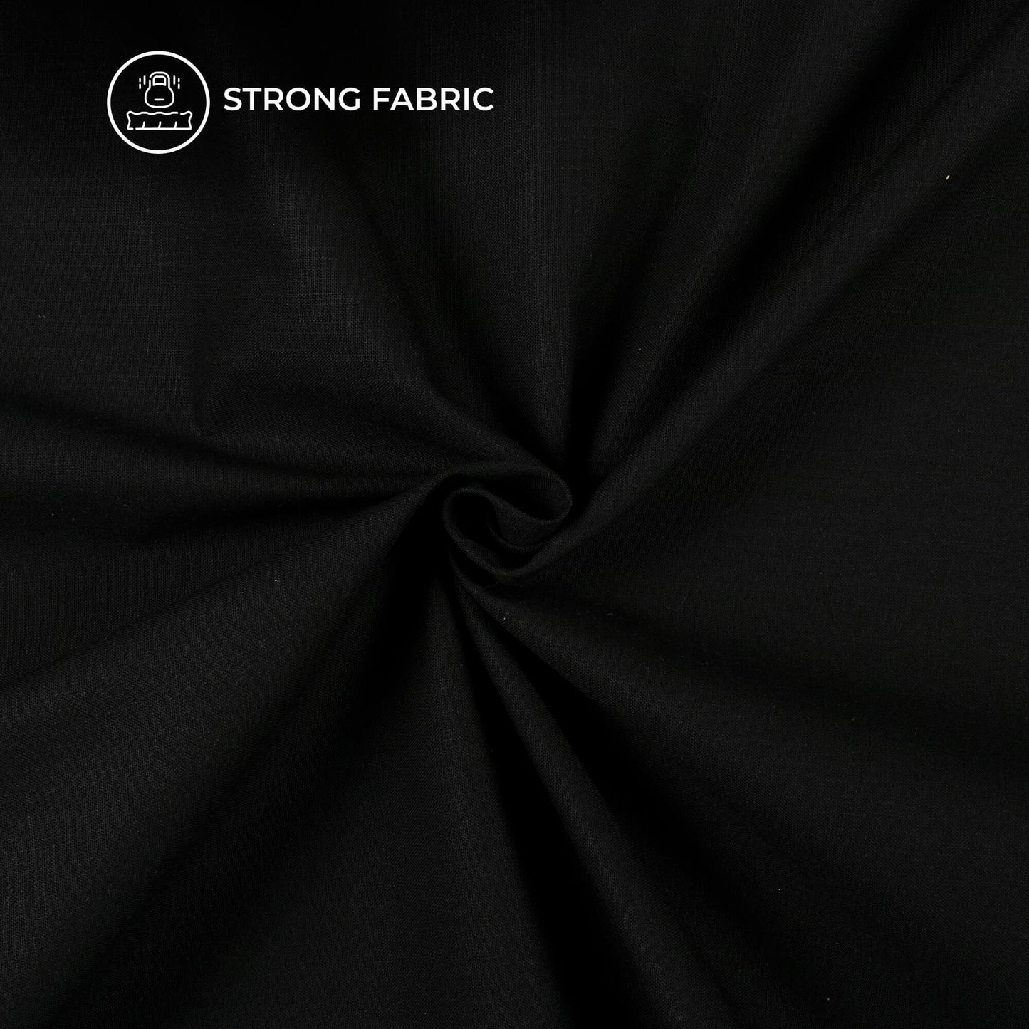 Black Plain Textured Linen Slub Fabric (Width 54 Inches)