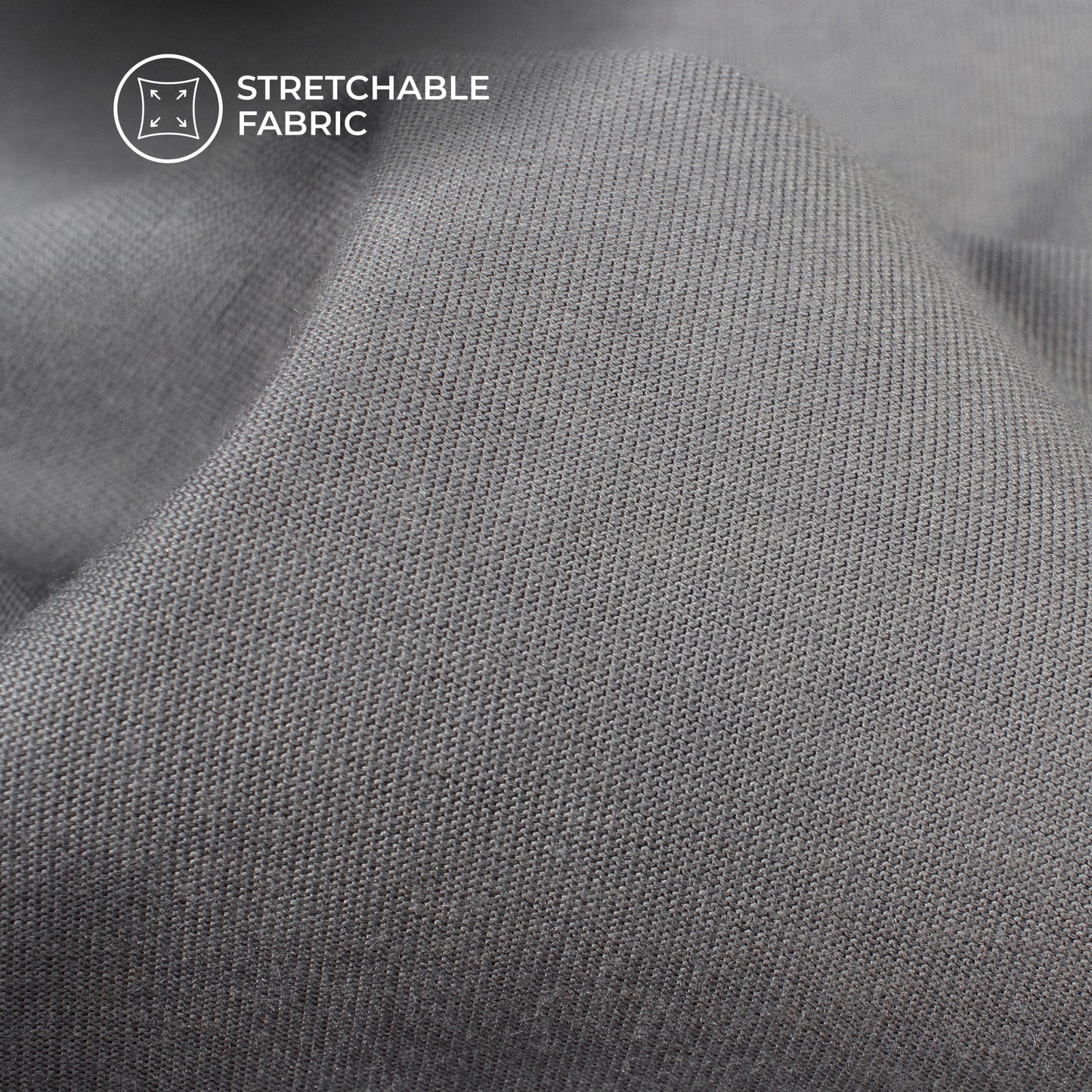 Gray Stratched Modal Cotton Lycra Fabric (Width 70 Inches)