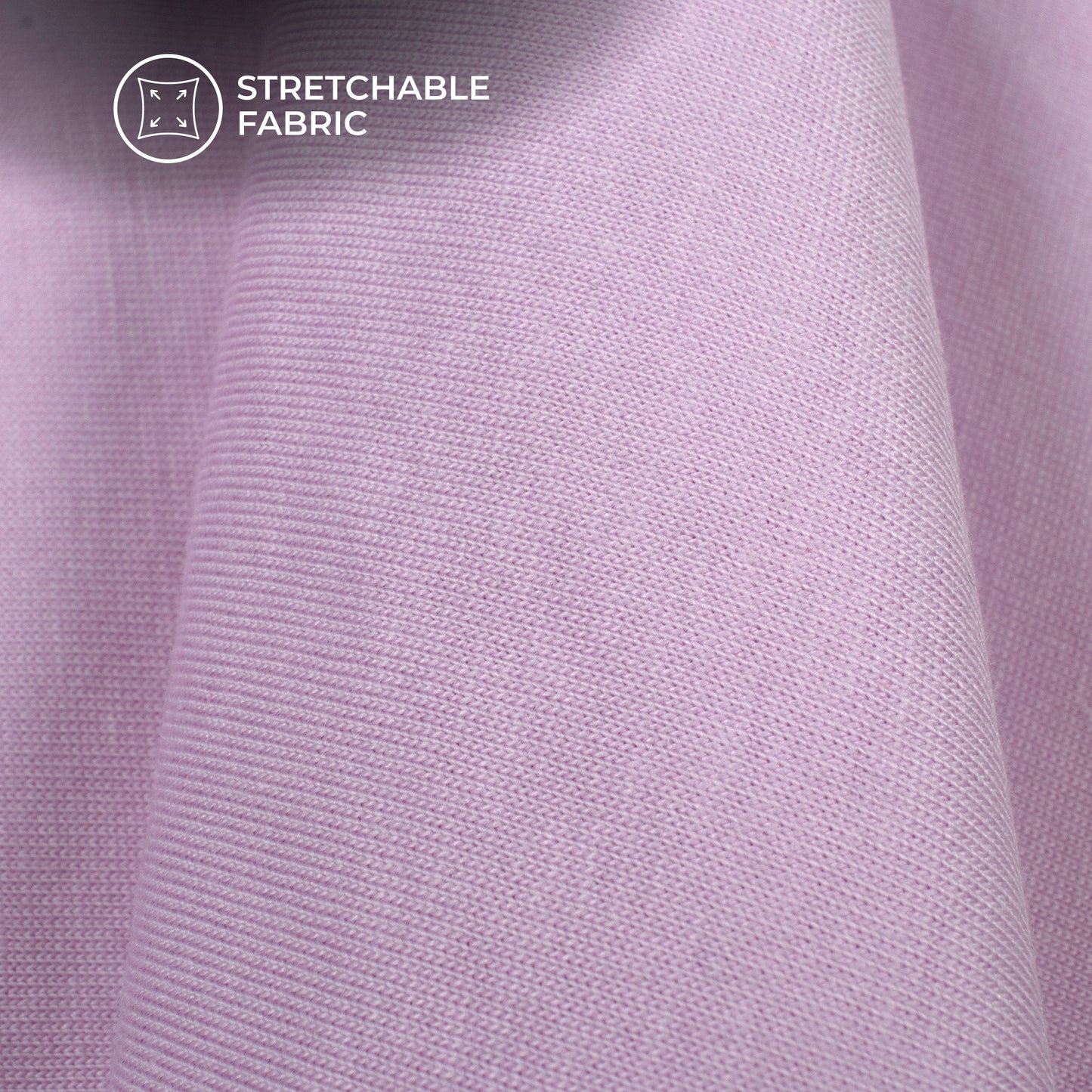 Mauve Purple Stratched Modal Cotton Lycra Fabric (Width 70 Inches)