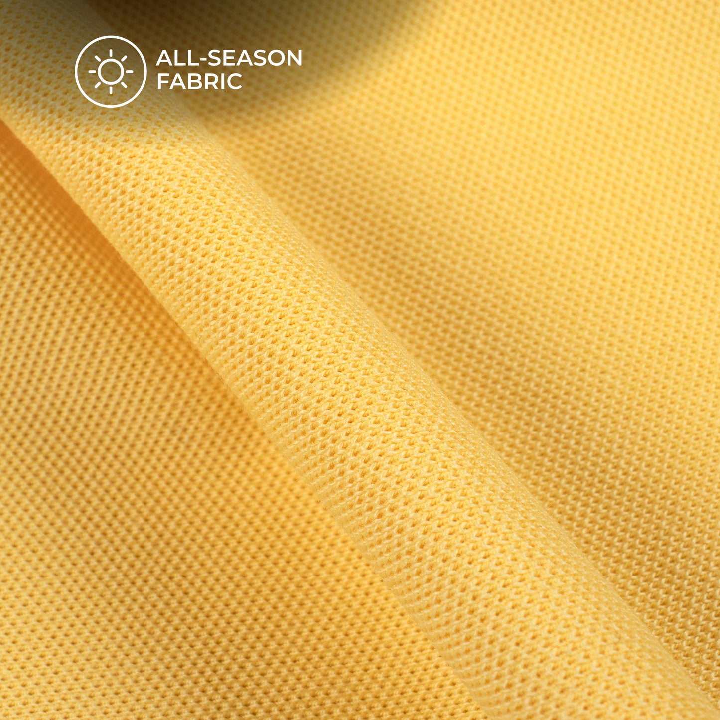 Daffodil Yellow Plain Stretch Cotton Fabric(Width 96 Inches)