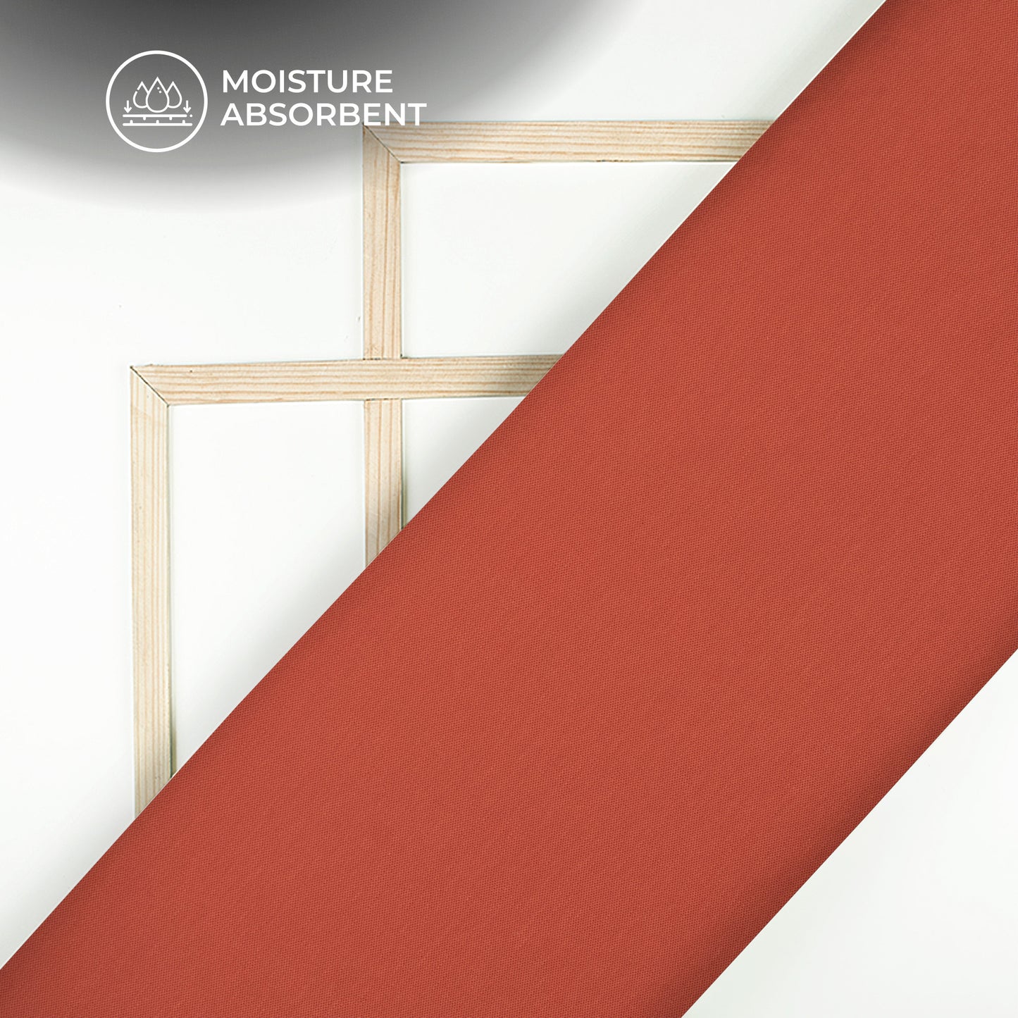 Burnt Orange Plain Stretch Cotton Fabric(Width 96 Inches)