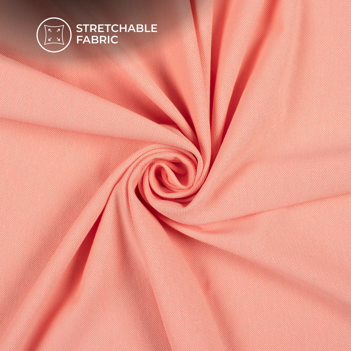 Pink  Plain Stretch Cotton Fabric(Width 96 Inches)