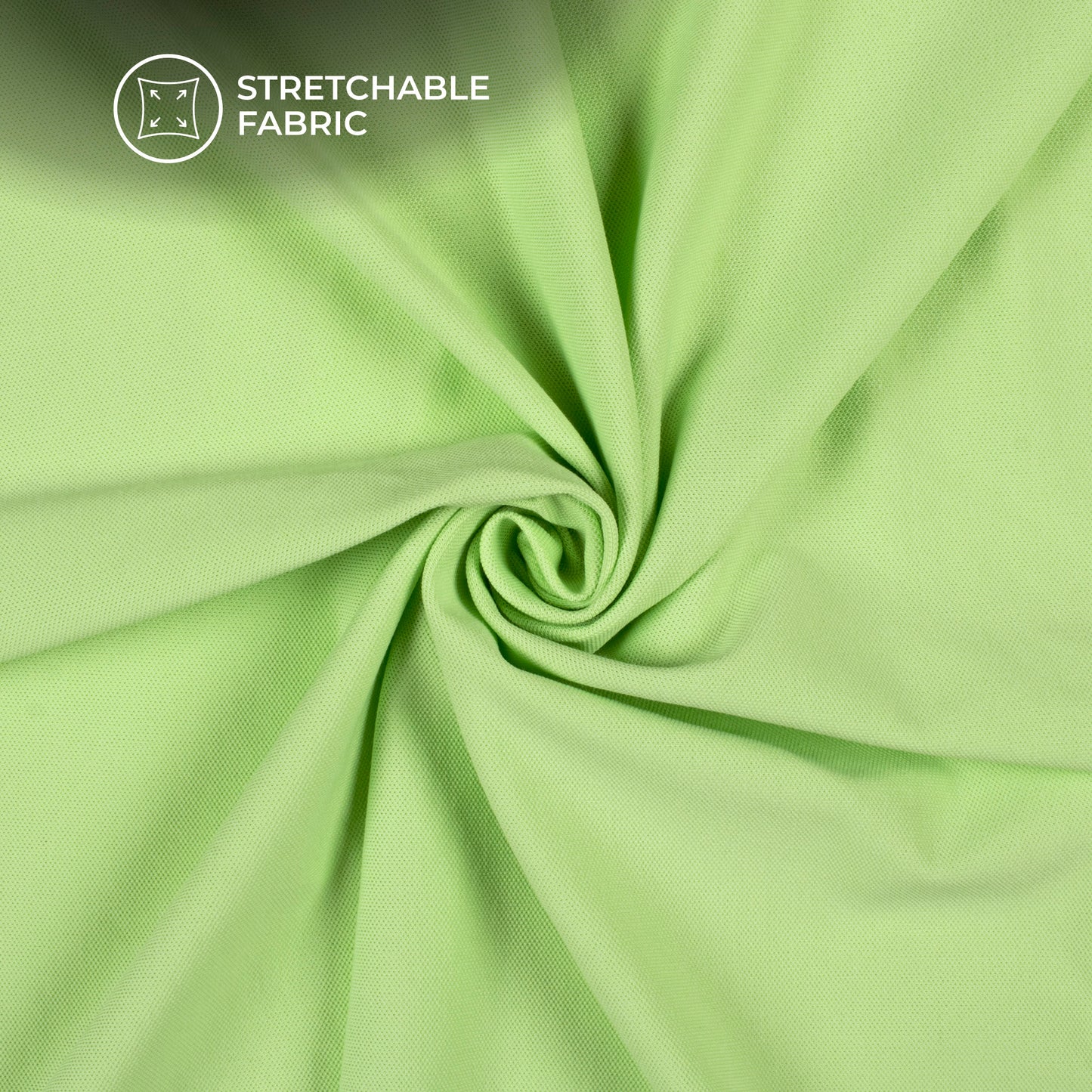 Seafoam Green Plain Stretch Cotton Fabric(Width 96 Inches)
