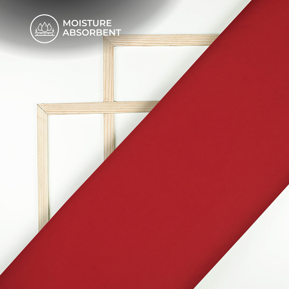 Red Plain Stretch Cotton Fabric(Width 96 Inches)