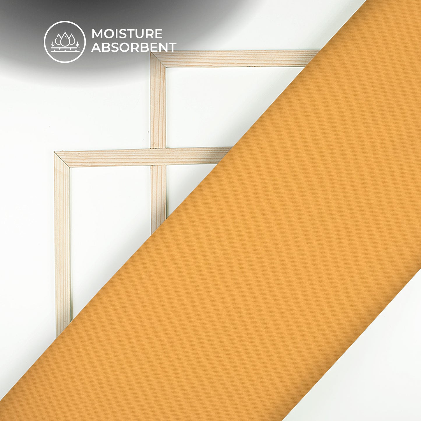 Golden Yellow Plain Stretch Cotton Fabric(Width 86 Inches)