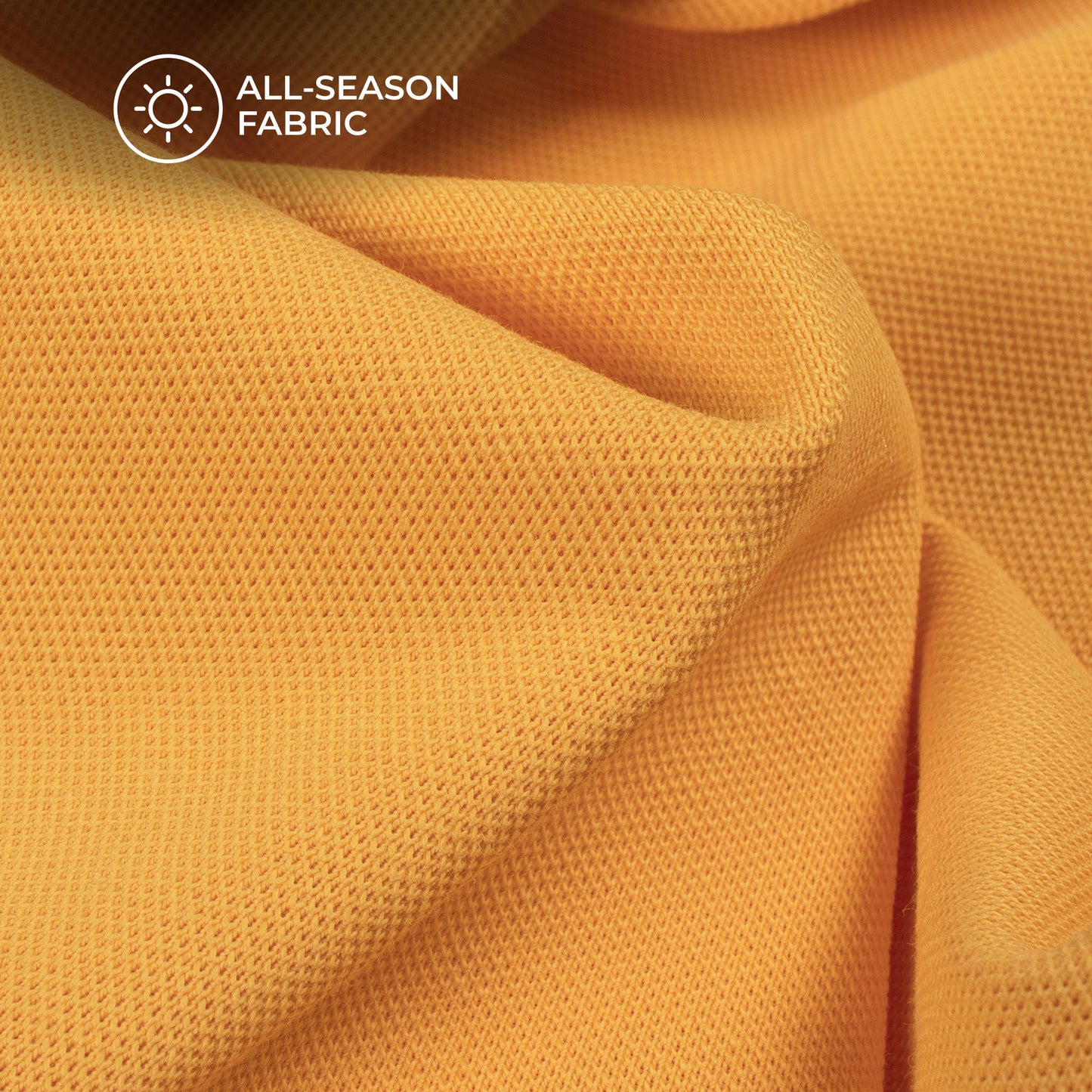 Golden Yellow Plain Stretch Cotton Fabric(Width 86 Inches)
