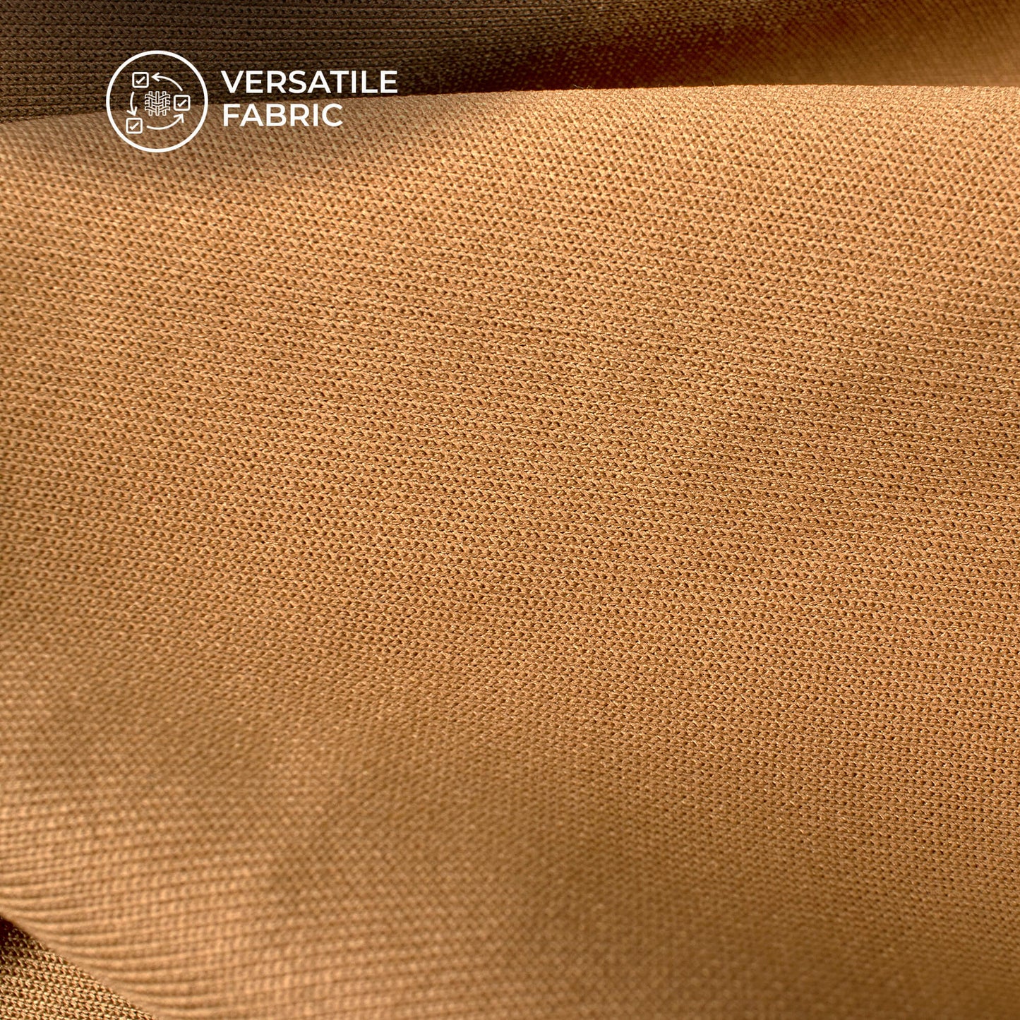 Peanut Brown Blend Semi Scuba Fabric (Width 70 Inches)