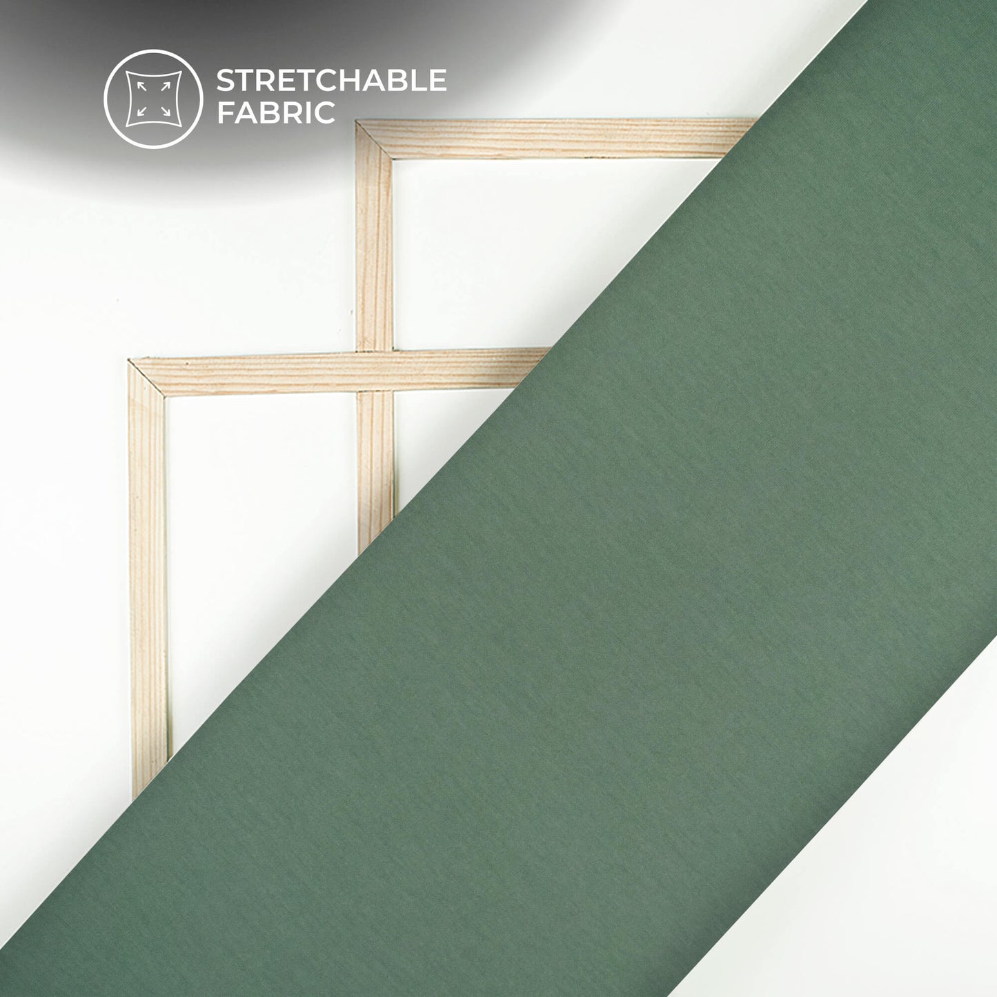 Winter Green Blend Semi Scuba Fabric (Width 70 Inches)