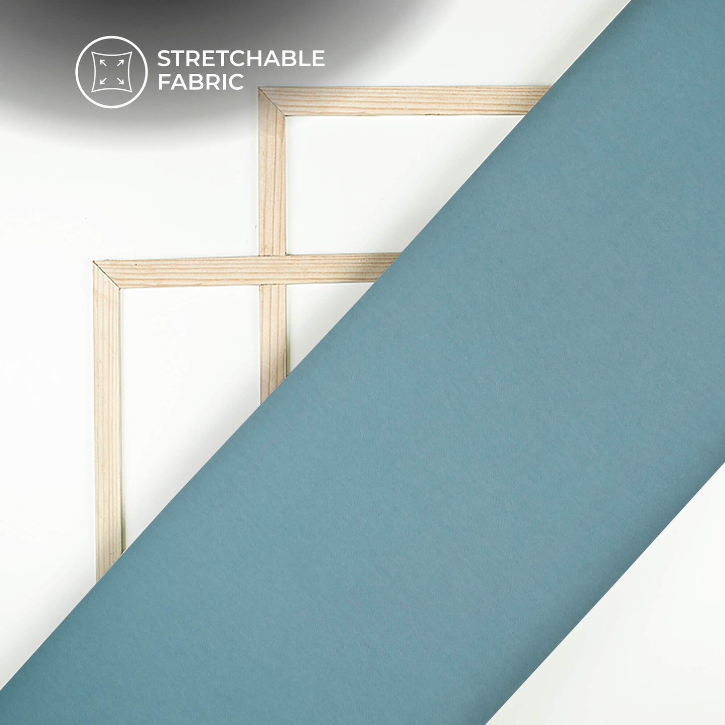 Stone Blue Blend Semi Scuba Fabric (Width 70 Inches)