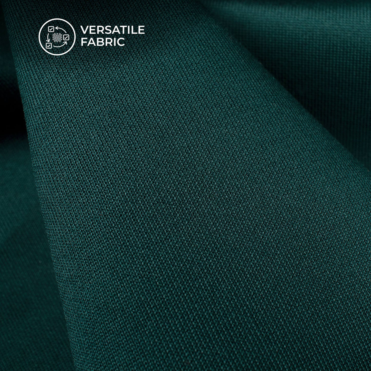 Dark Pine Green Blend Semi Scuba Fabric (Width 70 Inches)