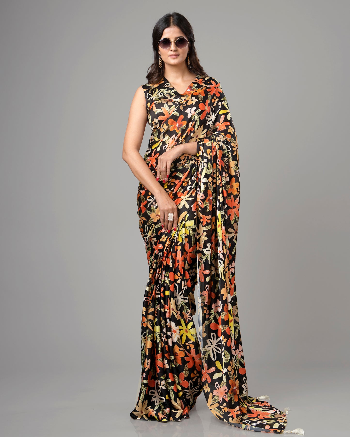 Beautiful Blooming Floral Saree