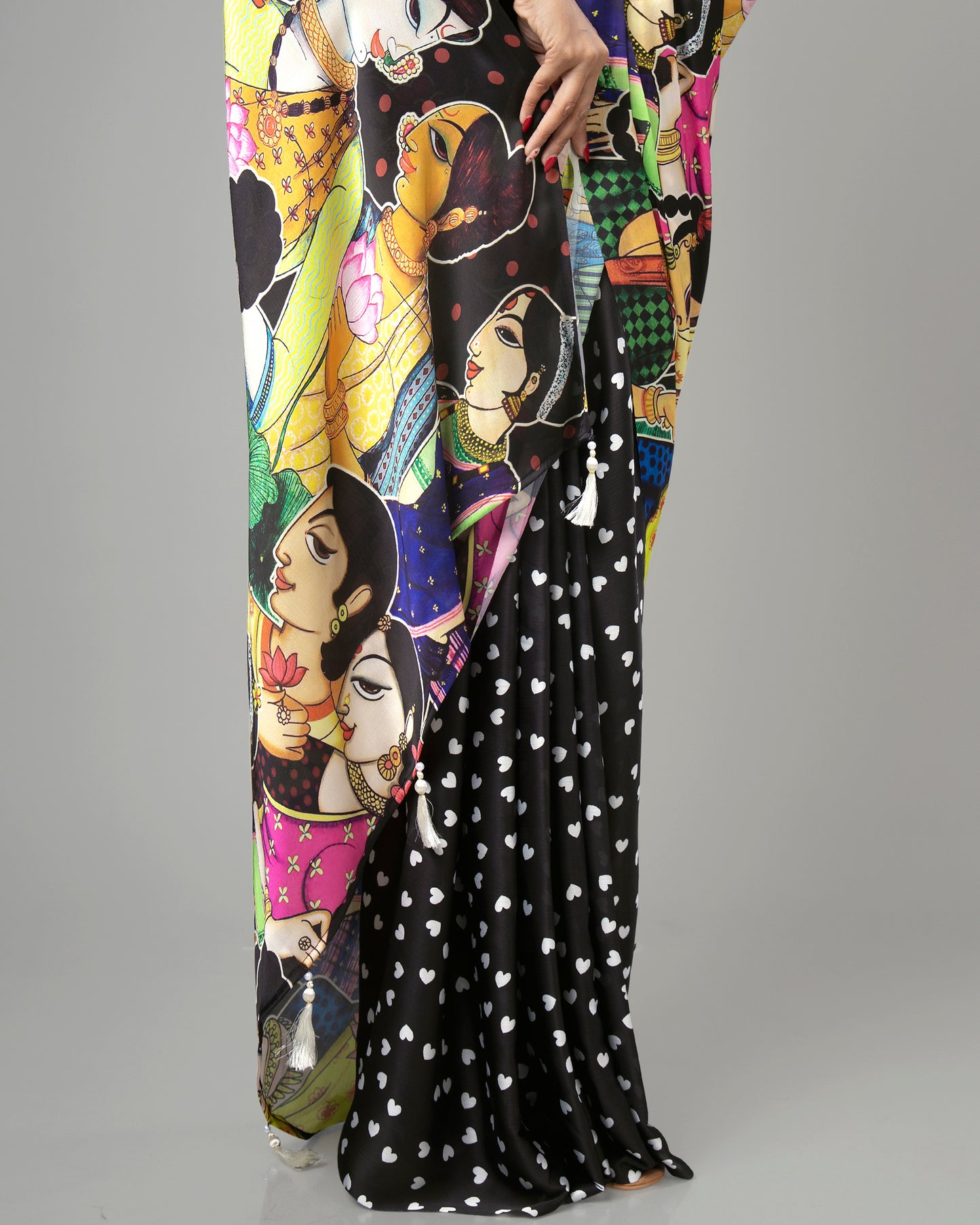 Trendy Quirky Polka Hearts Saree