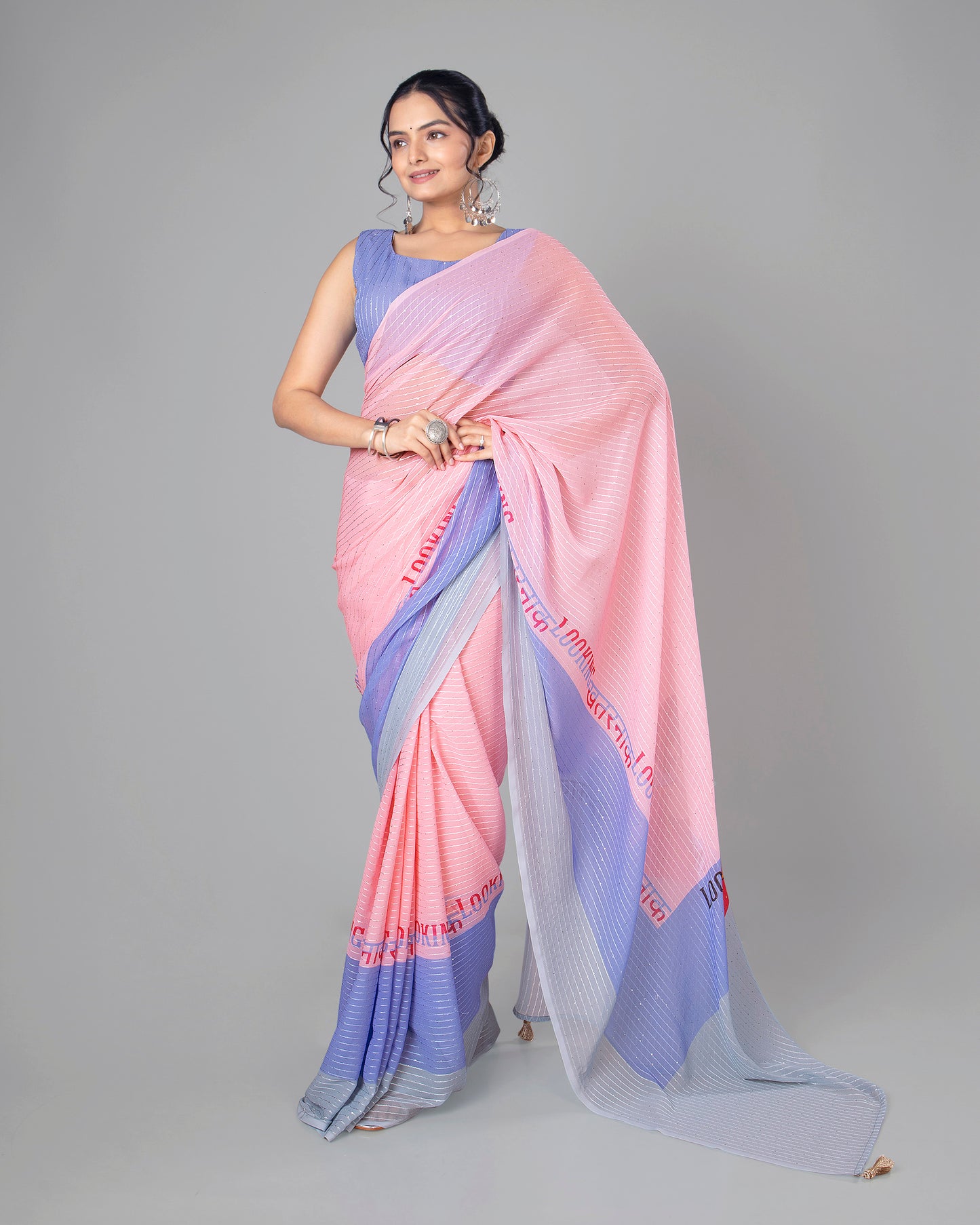 Trendy Quirky Designer Embroidery Saree