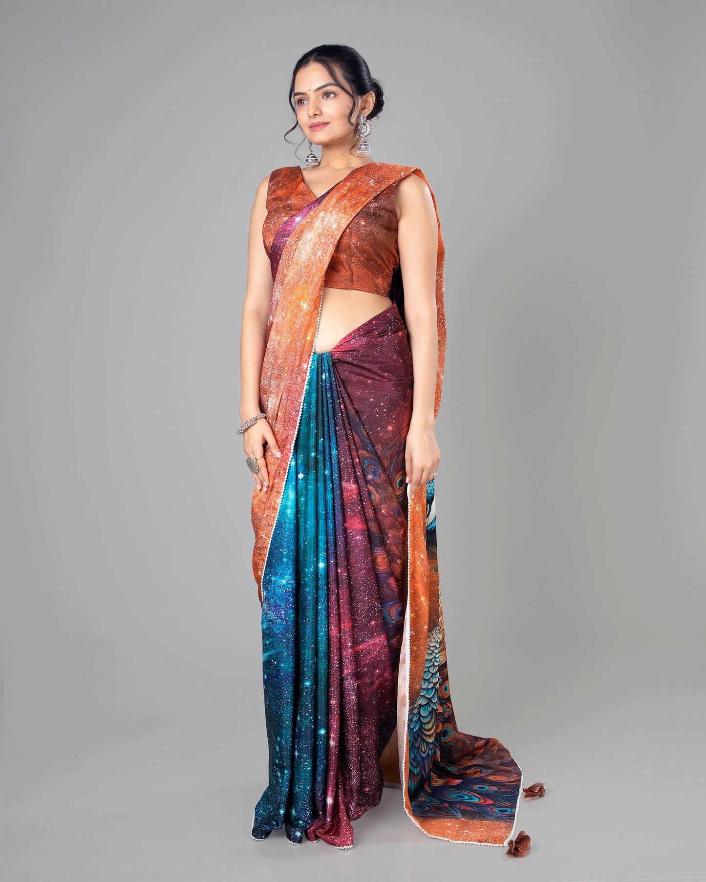 Attractive Peacock Designer Silk Saree