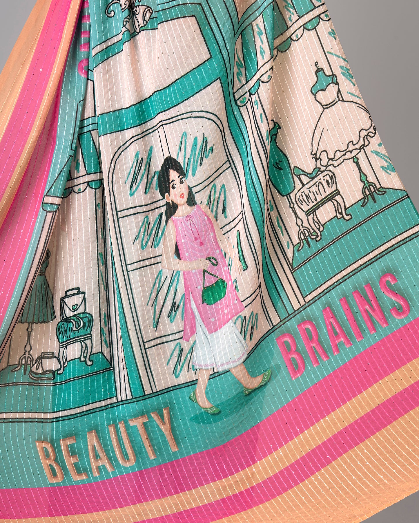 Embrace Beauty & Brains with this Quirky Pre-Draped Saree