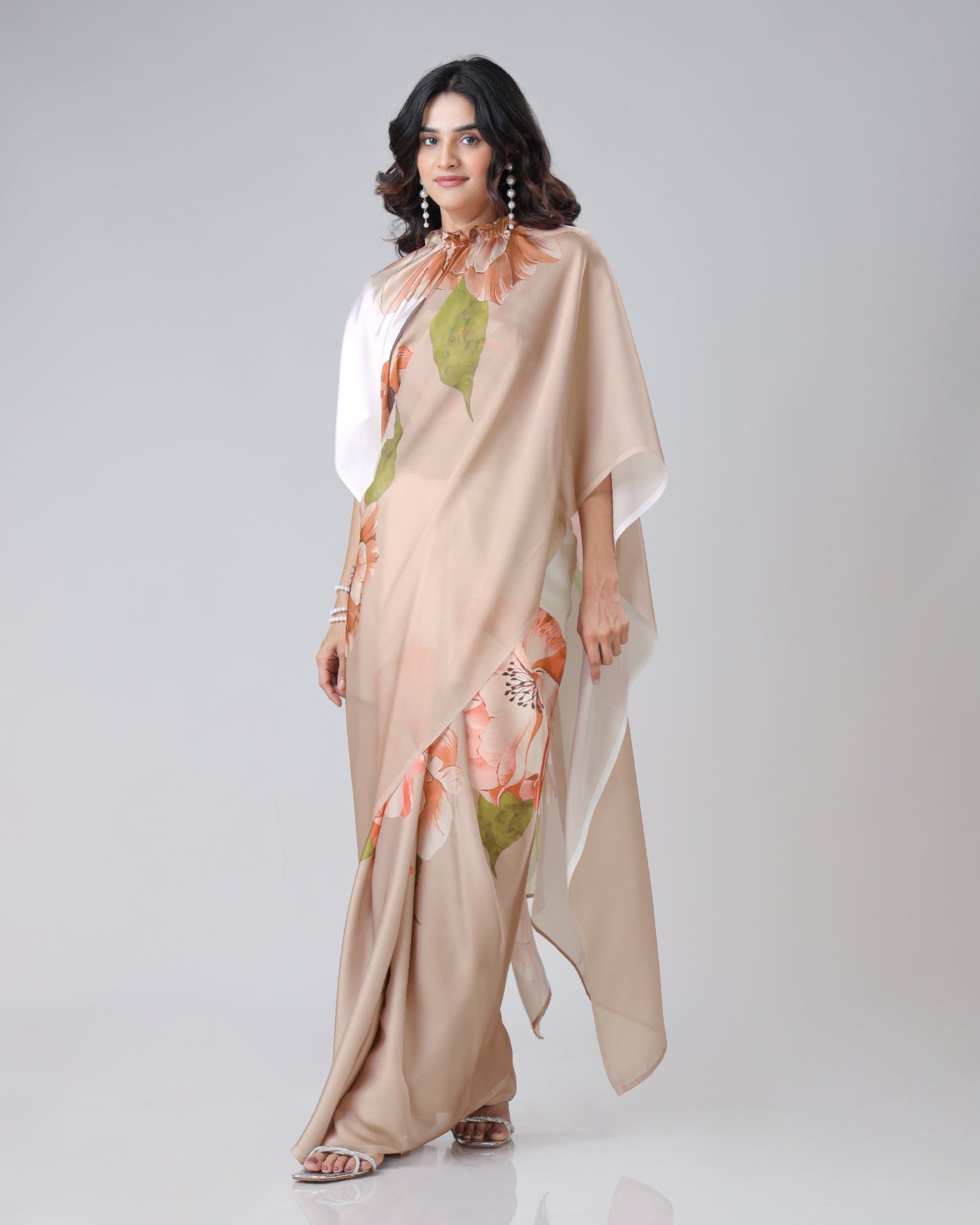 Romentic Floral Freehand Saree