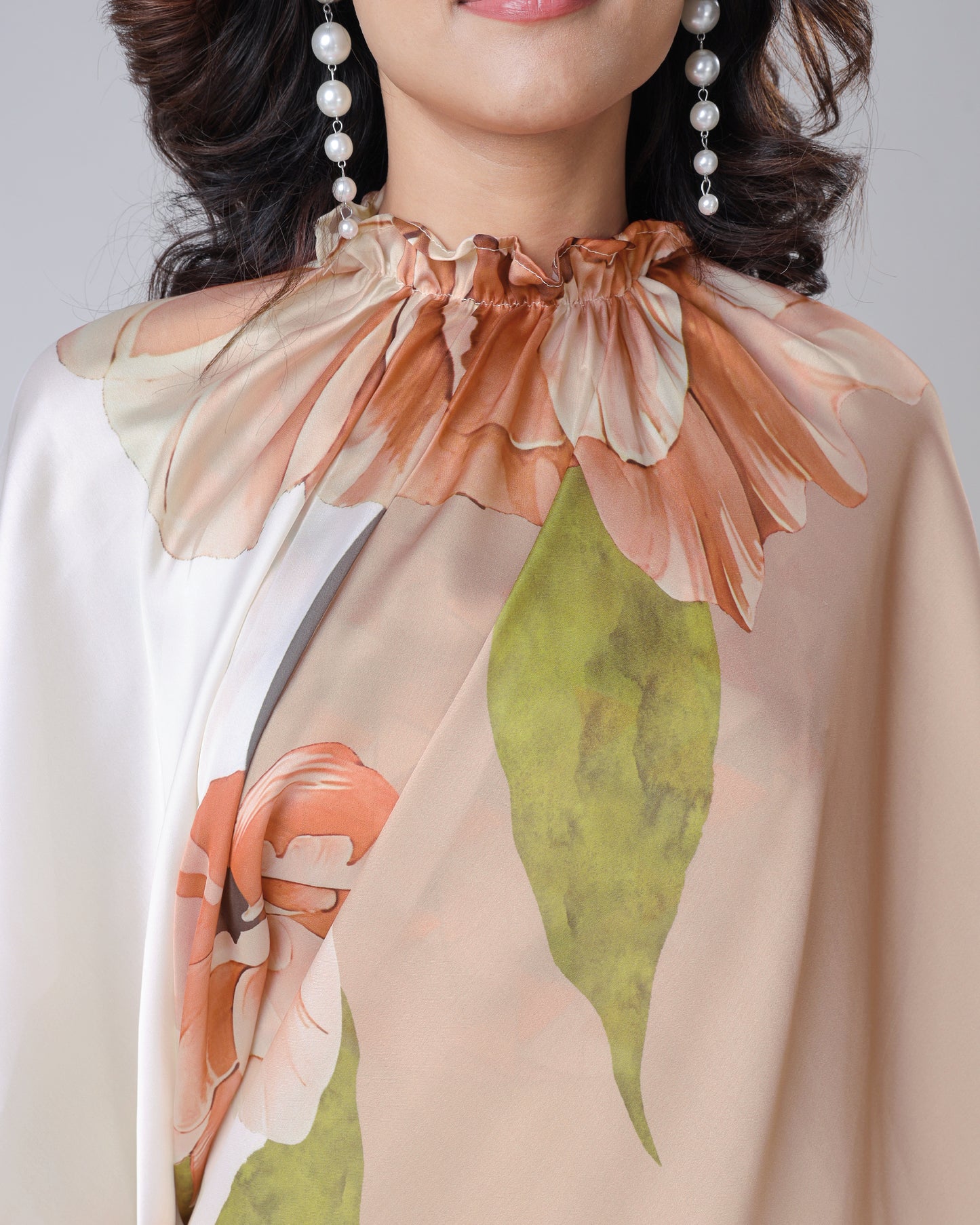 Romentic Floral Freehand Saree