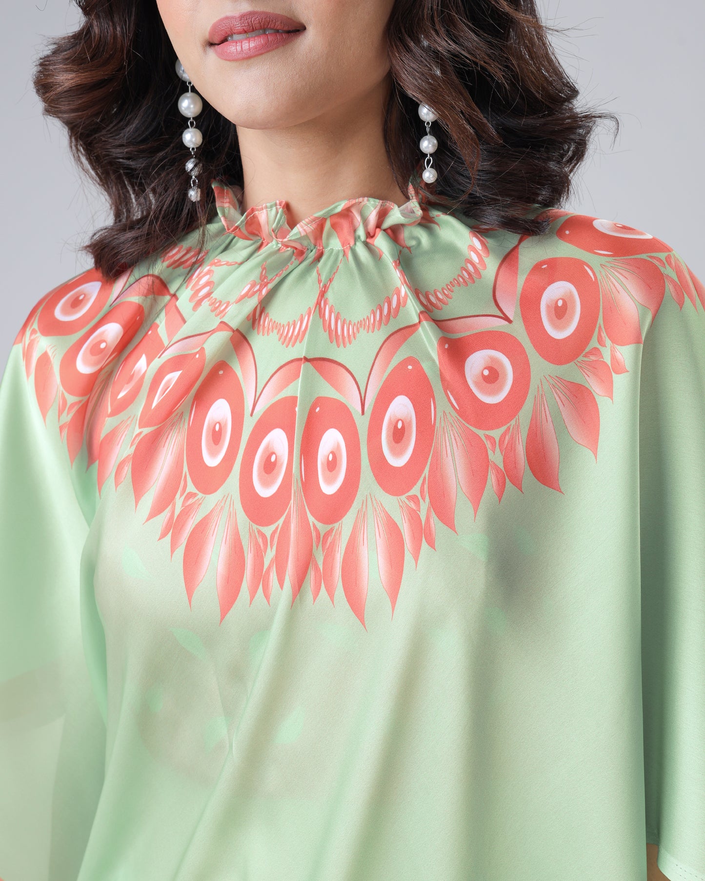 Trendy Evil-Eye Freehand Saree